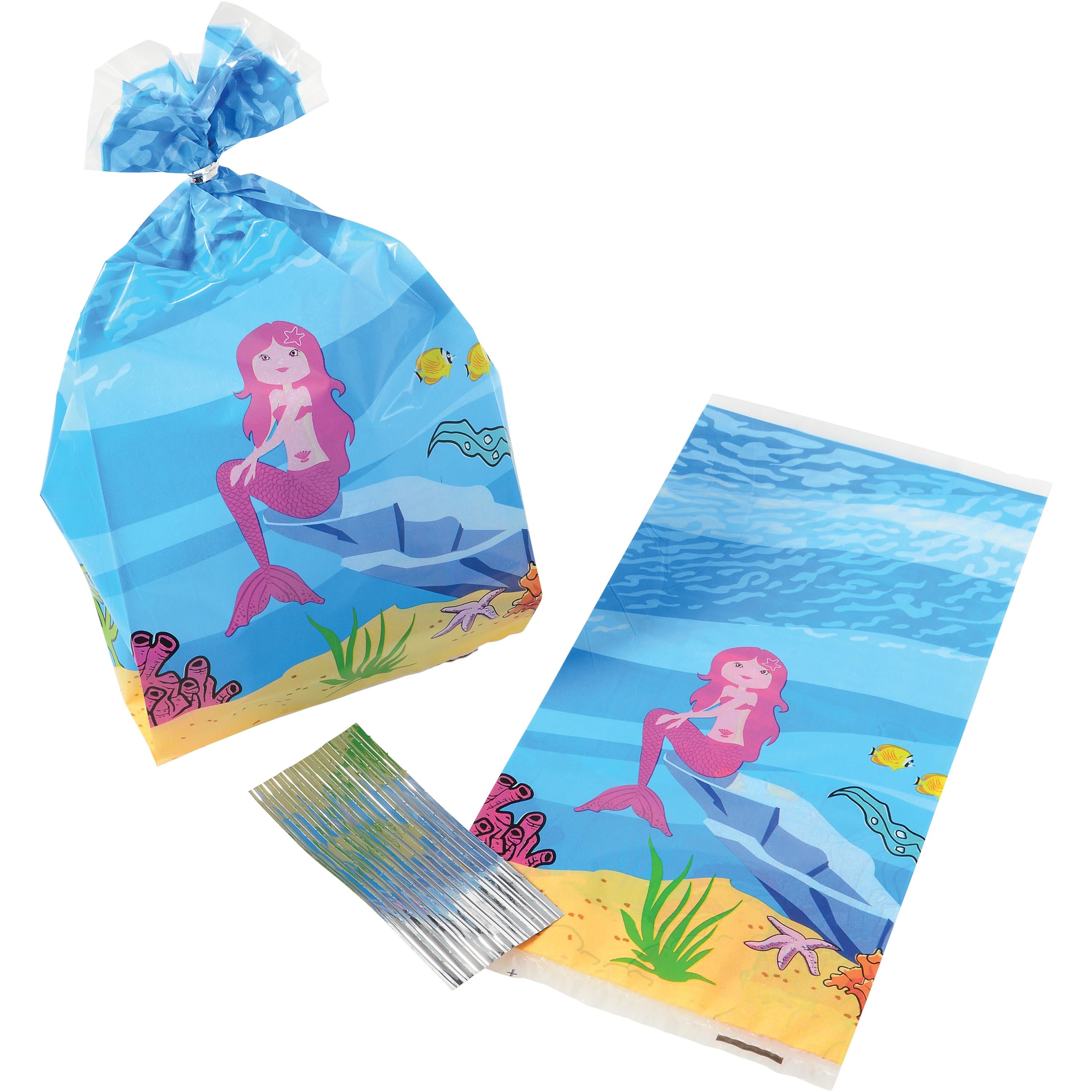 Mermaid Cello Party Bags – 12-Pack