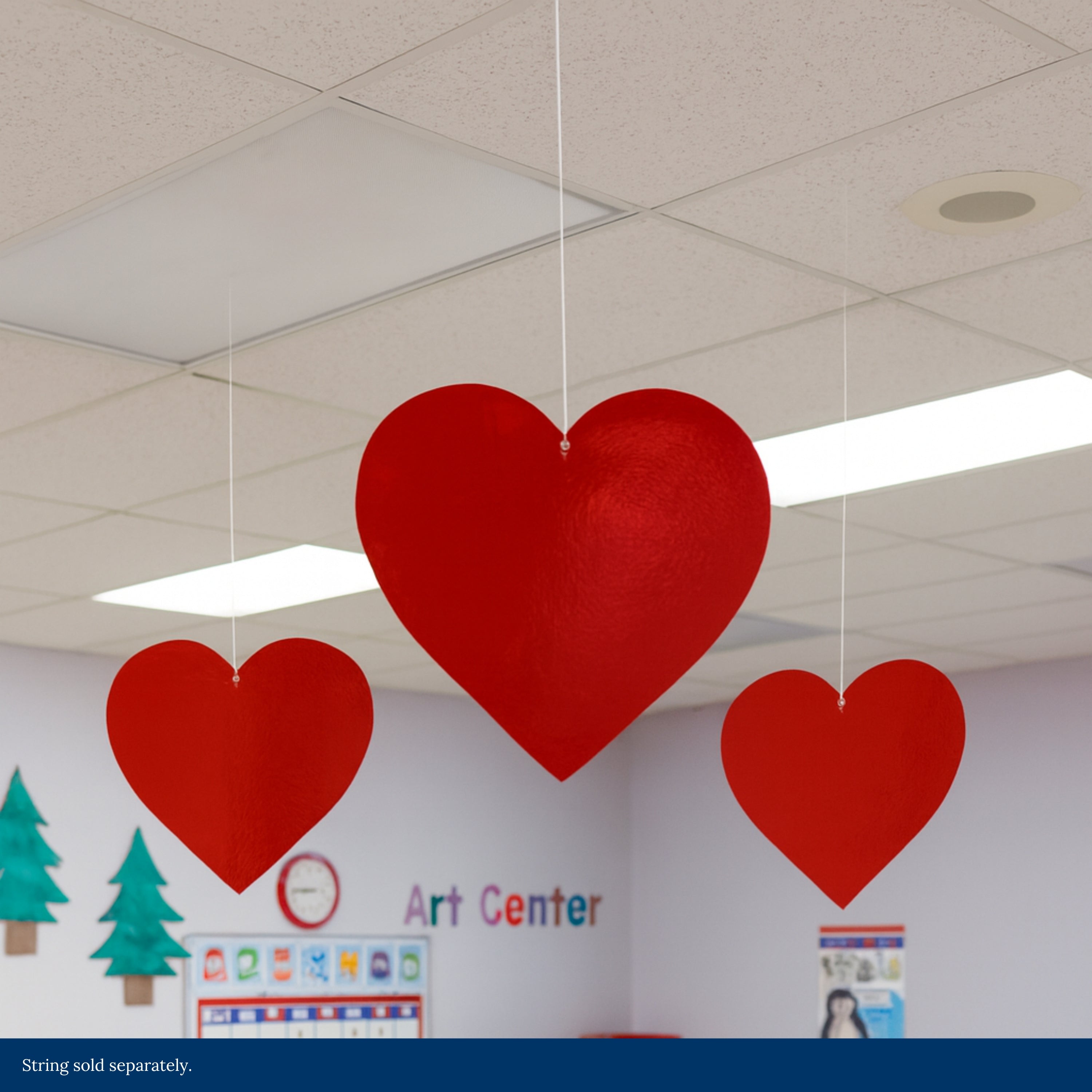 9" Foil Hearts – Set of 24 | Classroom Décor, Crafts & Celebration Displays