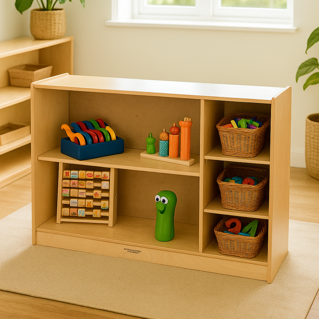 Multi-Level Standard Storage Shelves with Baskets | Durable Classroom Organizati WB-1478