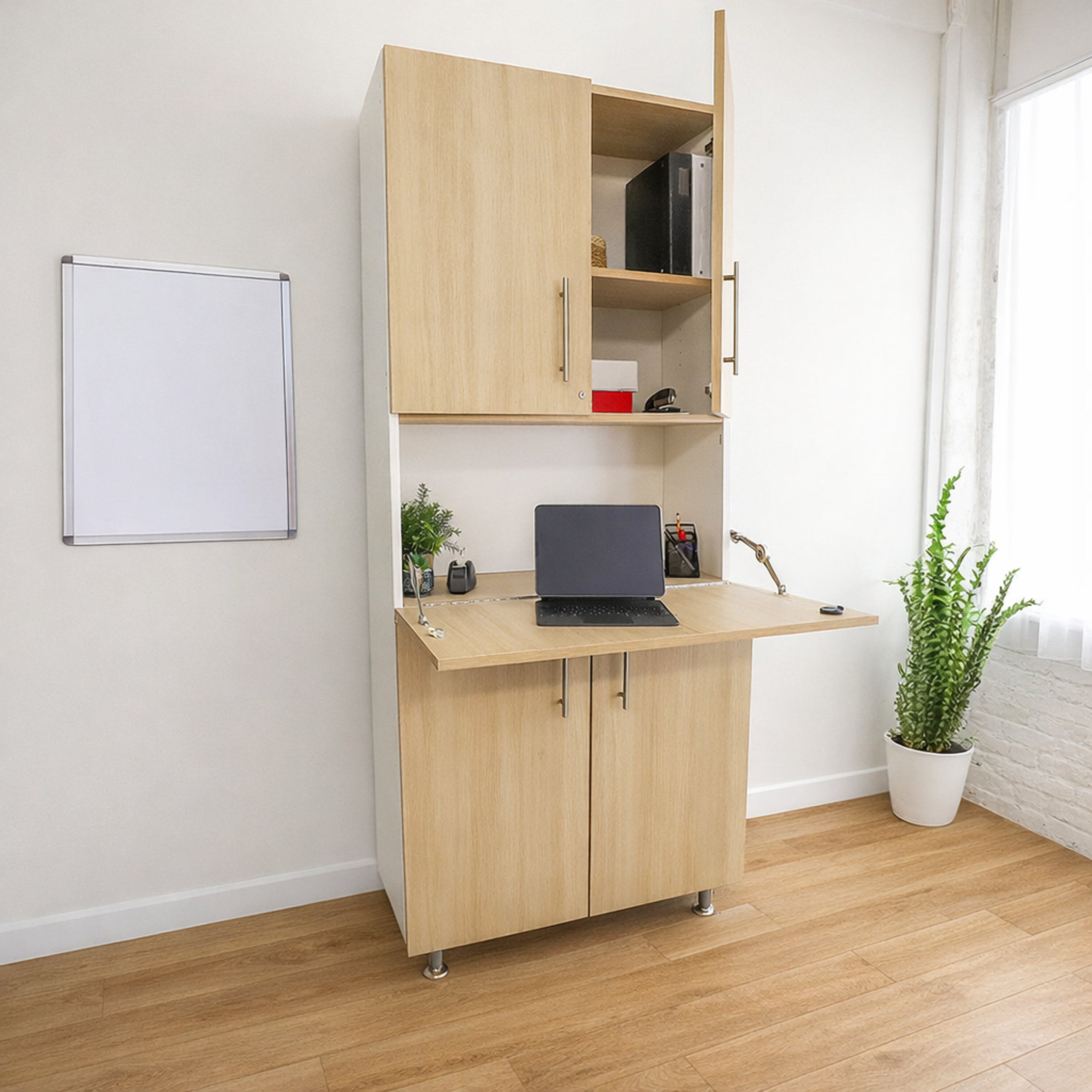 ElevatED™ Teacher Workstation Cabinet | Modern Classroom Desk & Storage Organizer