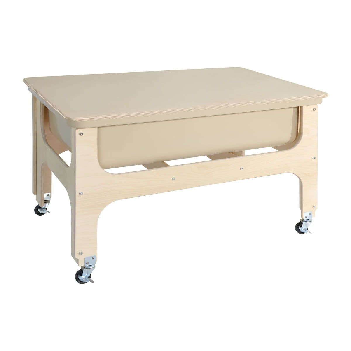 Toddler Sand & Water Sensory Table with Lid and Casters