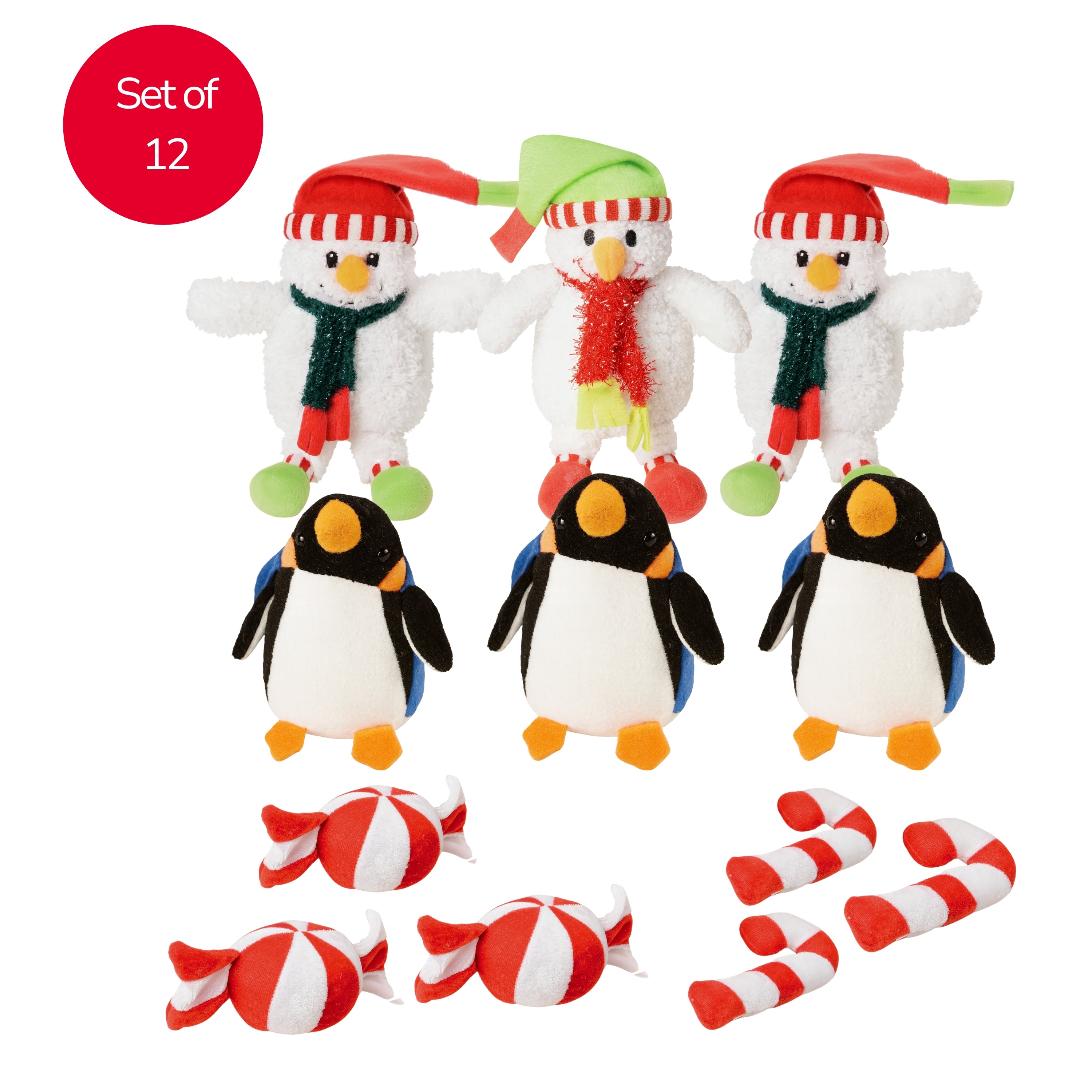 Christmas Plush Assortment – 12 Pieces