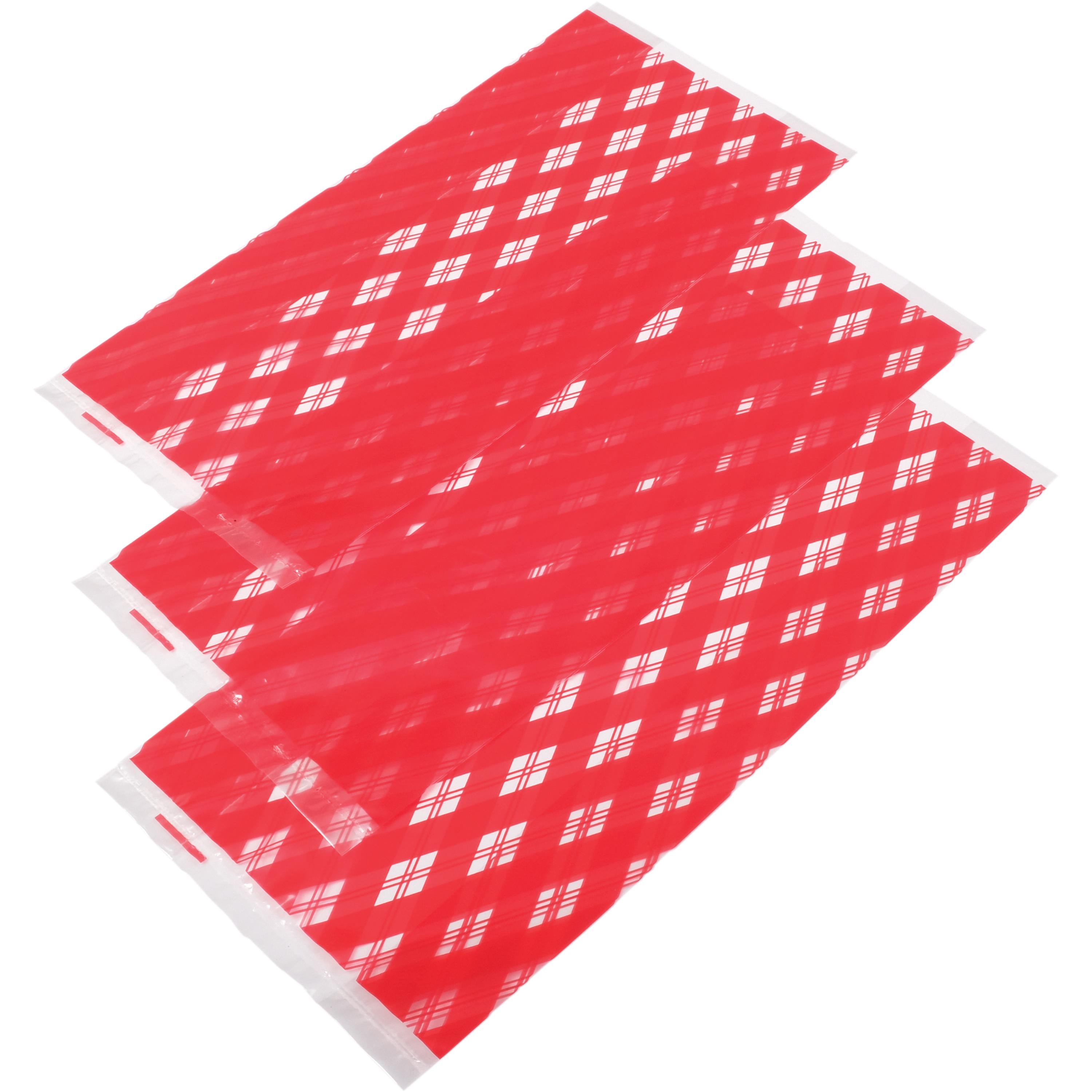 Candy Cane Stripe Cello Bags – 12-Pack