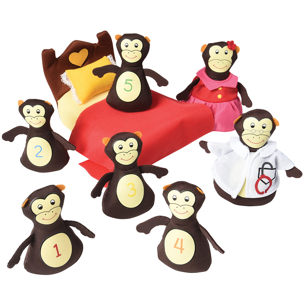 Five Little Monkeys Jumping on the Bed Prop Set