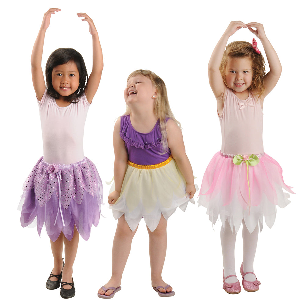 Kids Having Fun with Fancy 3-Layer Tulle Tutus | Set of 3