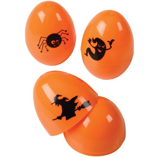 Large Plastic Halloween Eggs 50-Piece Bulk Pack