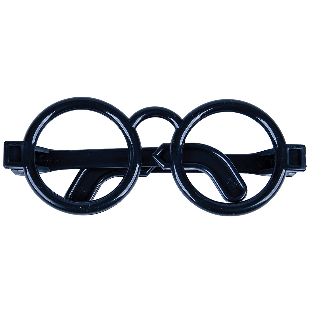 Black eyeglasses on a white background