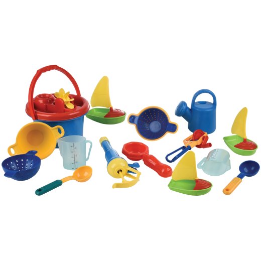 Sand & Water Table Play Set with Funnels, Scoops & Boats