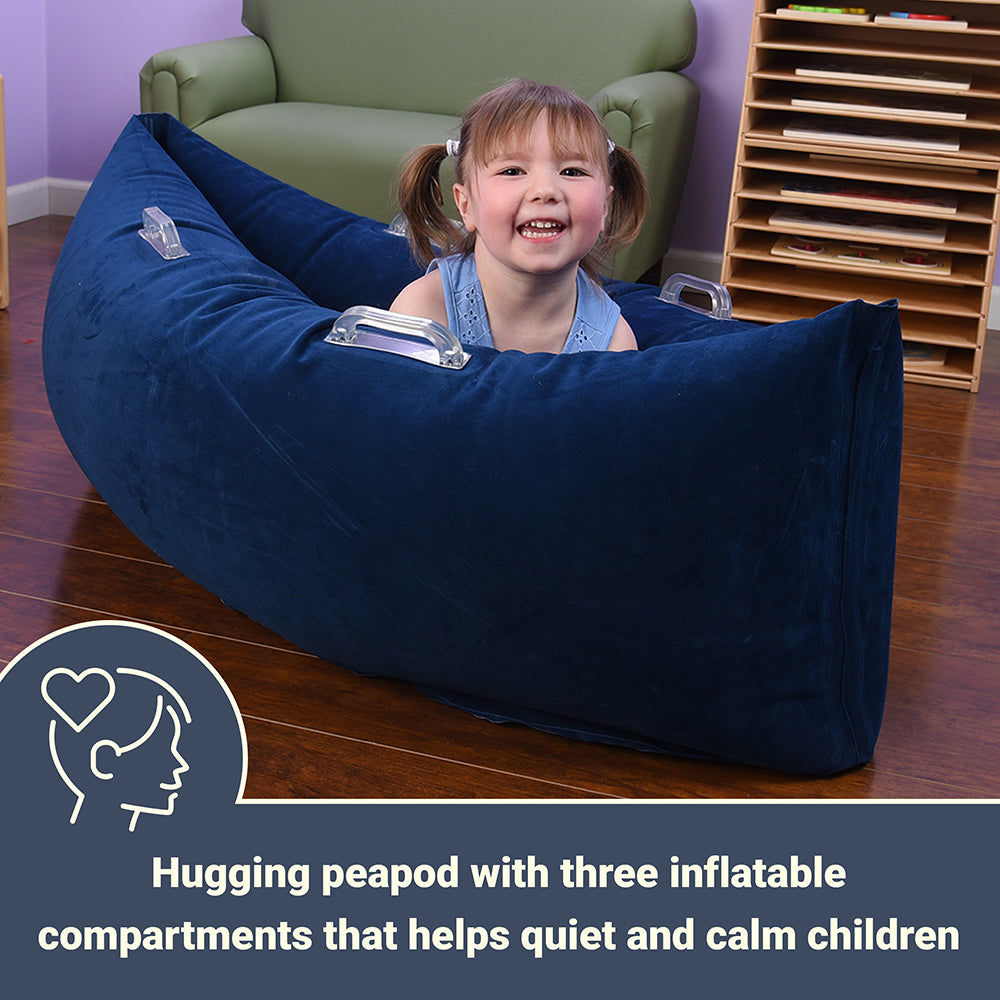 Calming Inflatable Hugging Peapod | Sensory Relief & Deep Pressure Comfort for Kids