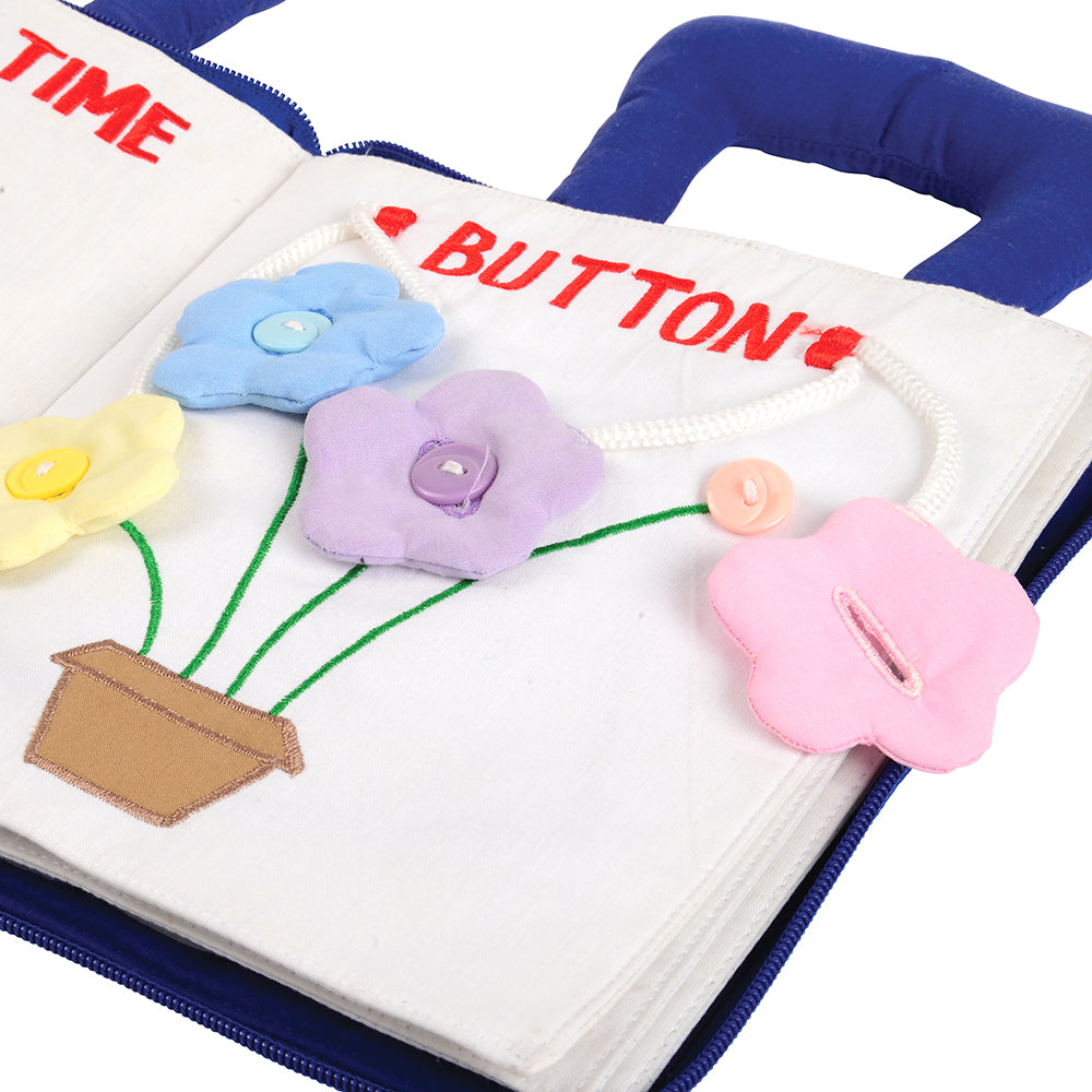 Inside Look of Quiet Book | Sensory Activity Cloth Book with Zipping, Lacing, Buttoning & More