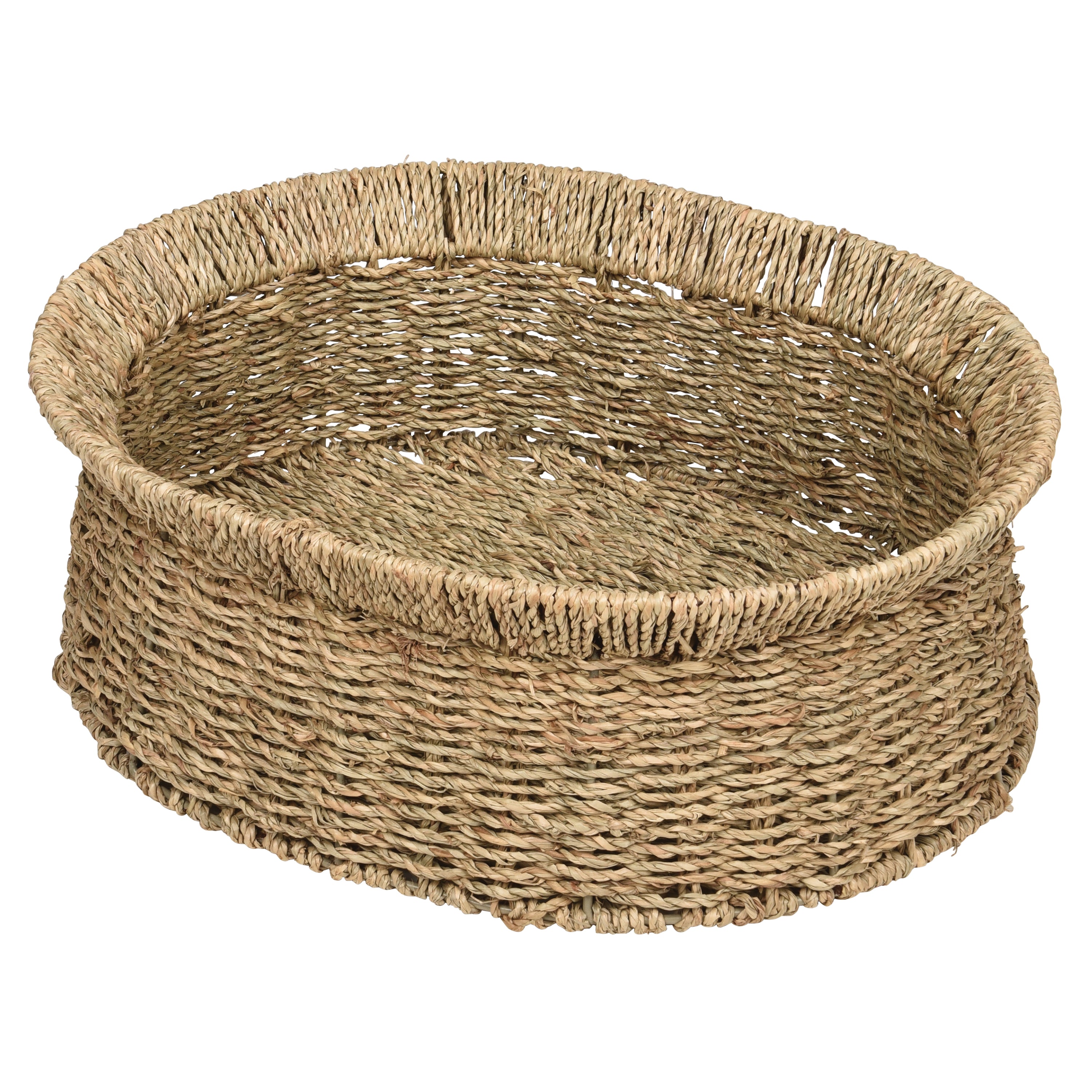 Seagrass Oval Storage Baskets, Set of 3