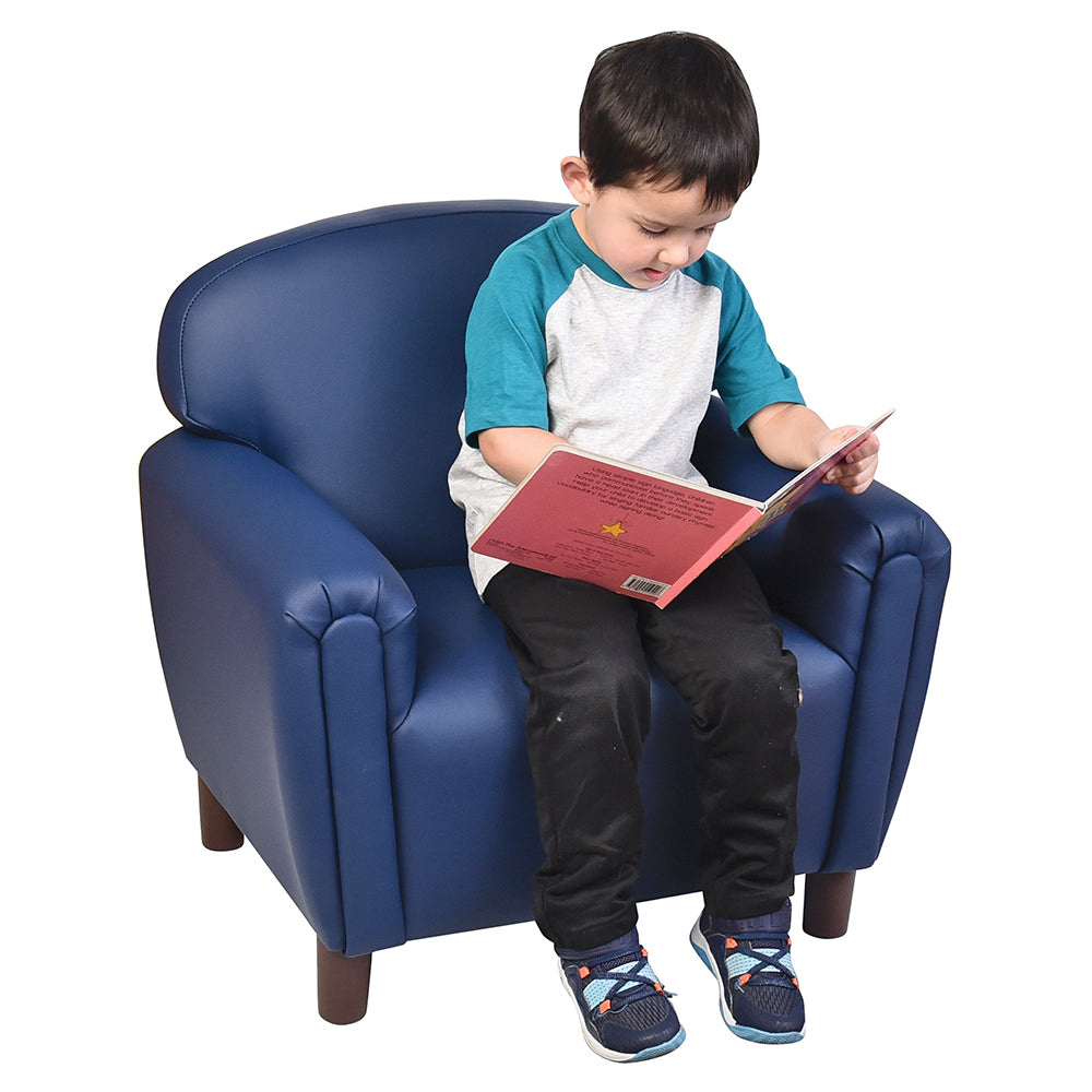 Eco-Friendly Child-Sized Blue Chair | Durable, Easy-to-Clean Upholstery