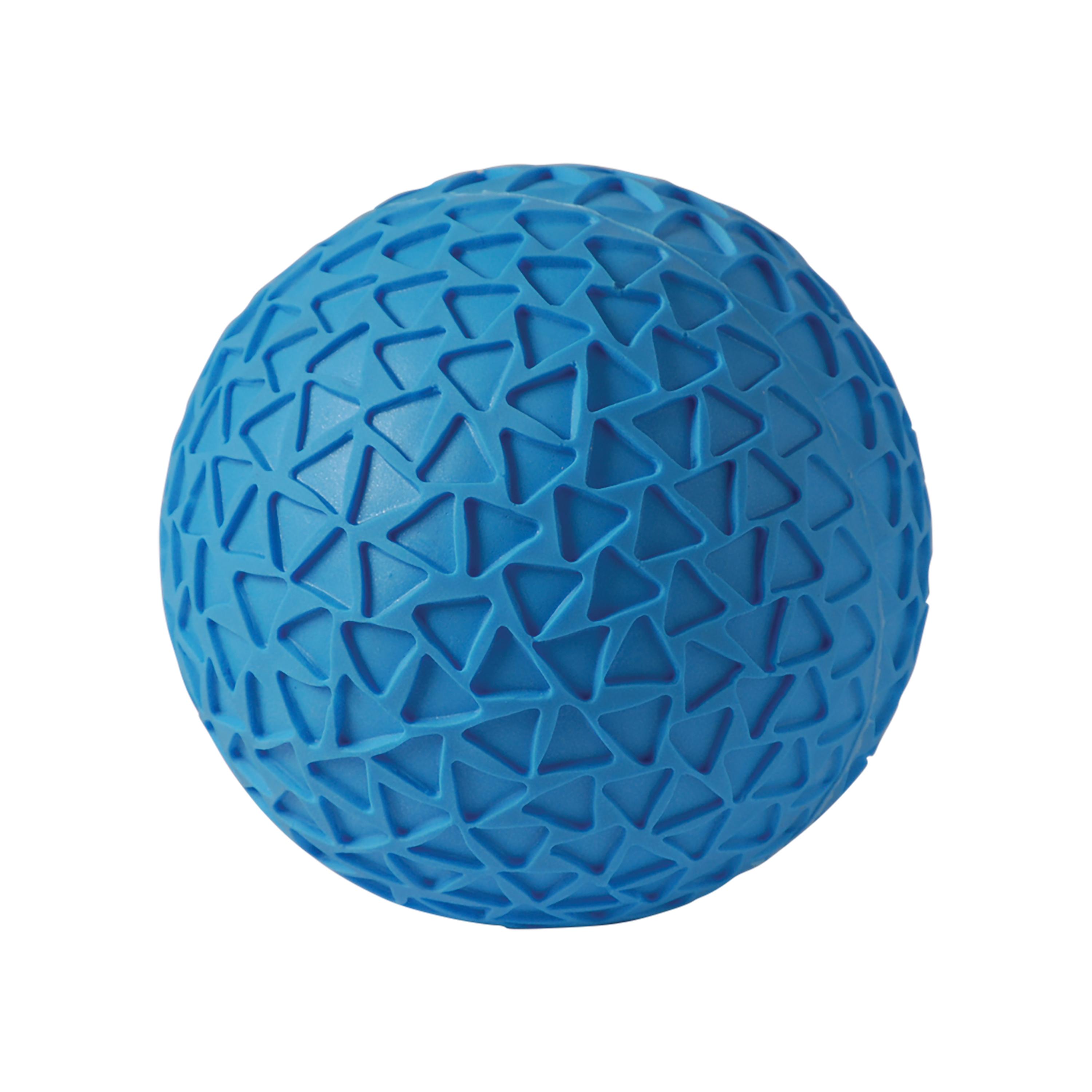 Blue textured ball on a white background