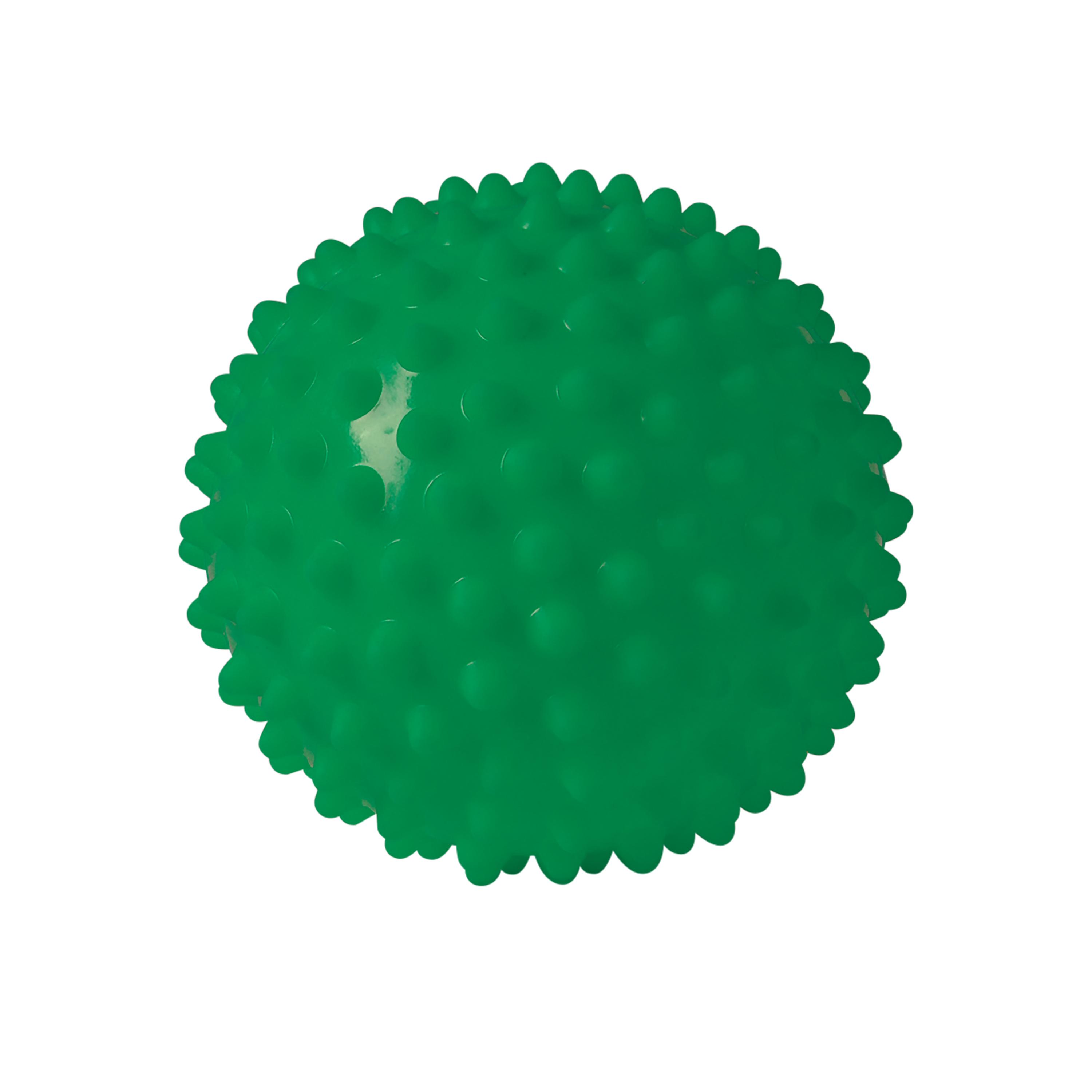 Green textured ball on a white background