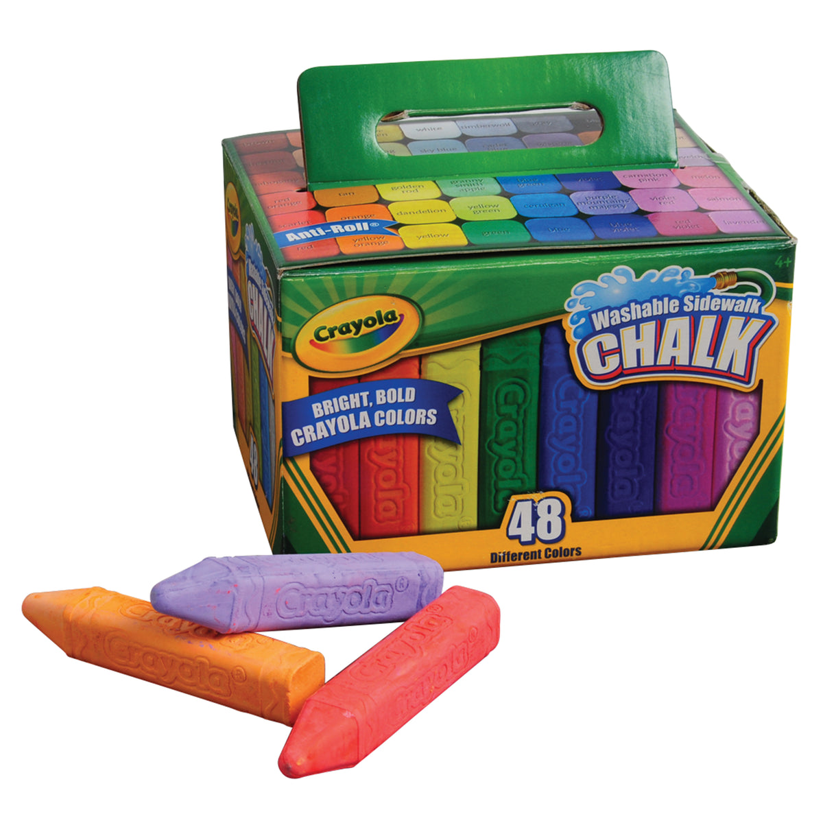 Crayola Washable Sidewalk Chalk | 48 Bright Colors for Outdoor Art ...