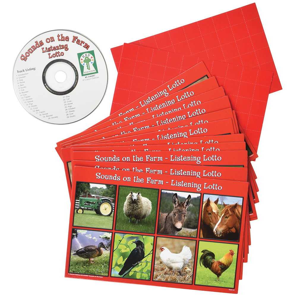 Listening Lotto: Sounds on the Farm Board Game