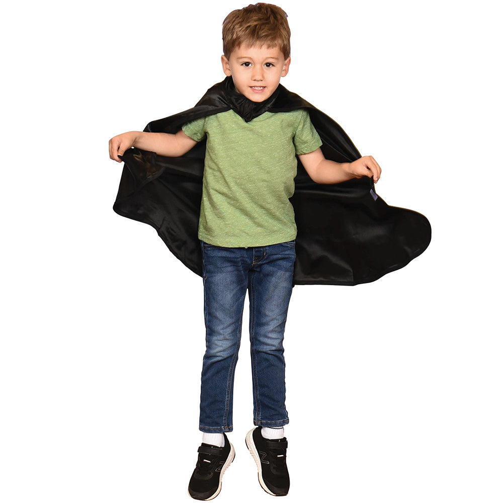 Kid Modeling Black Magician's Cape