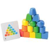 Build & Learn: Eco-Friendly 3D Geometric Shape Stacking Toy