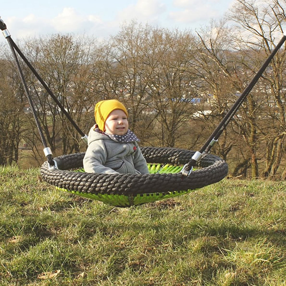 Bird Nest Swing Shown Outside