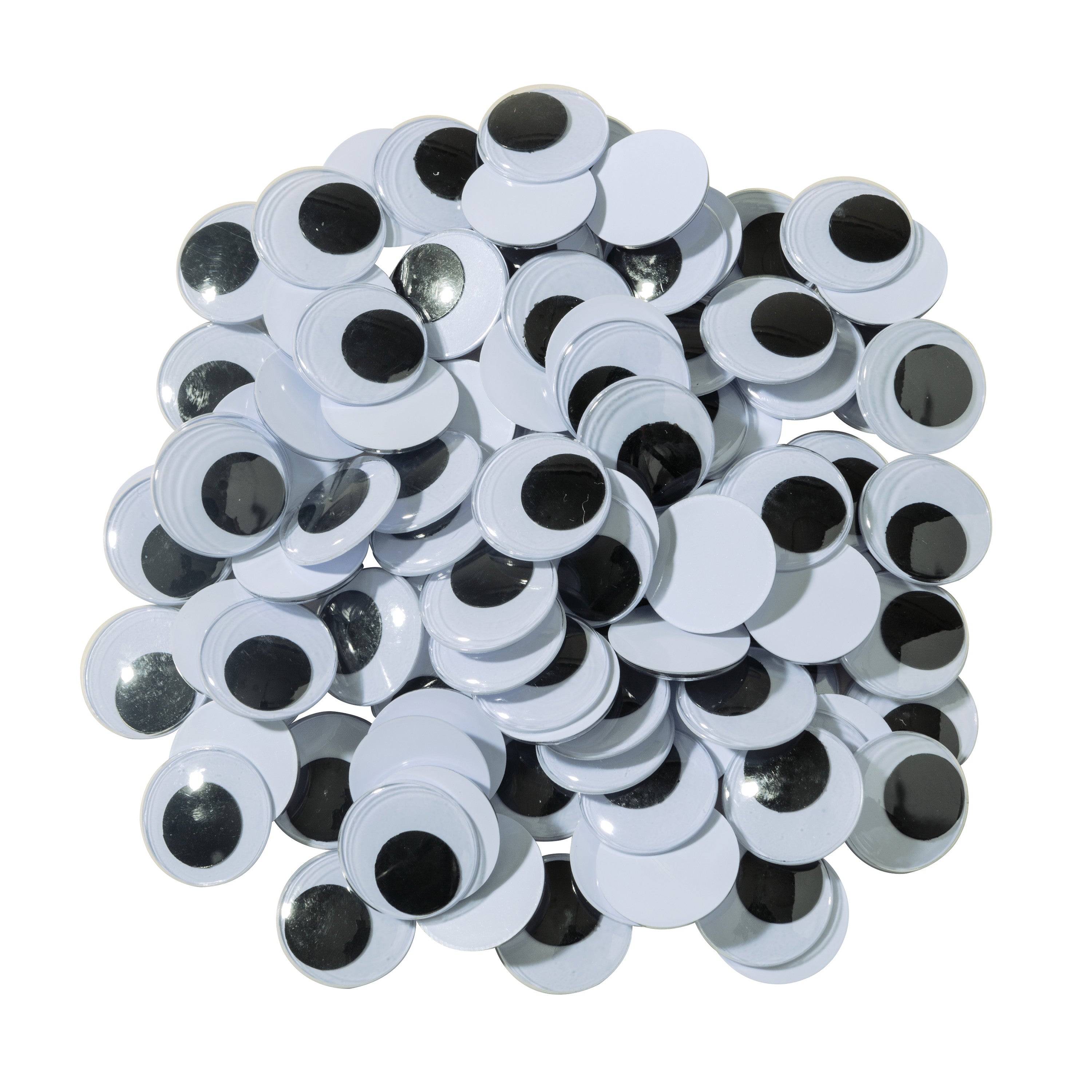 Black Round 20mm Wiggle Eyes