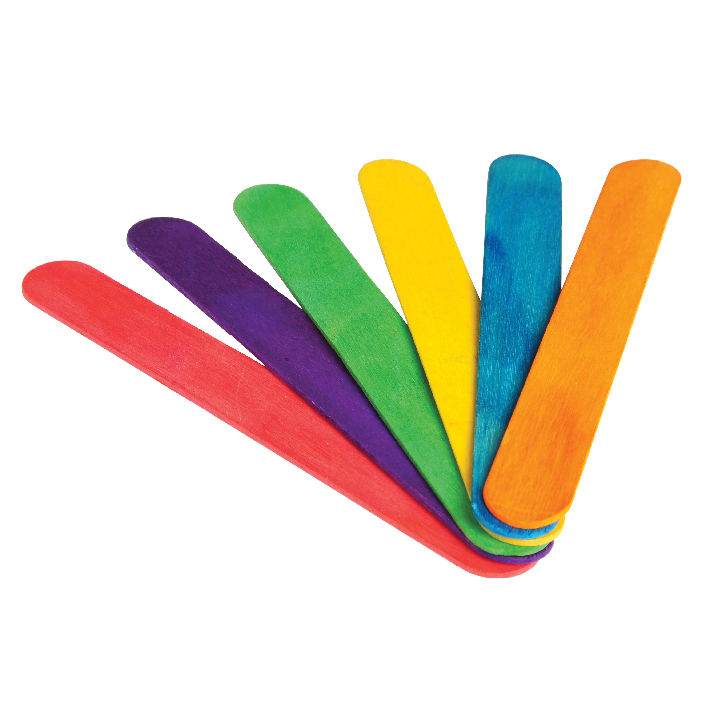 Colored Jumbo Wood Craft Sticks