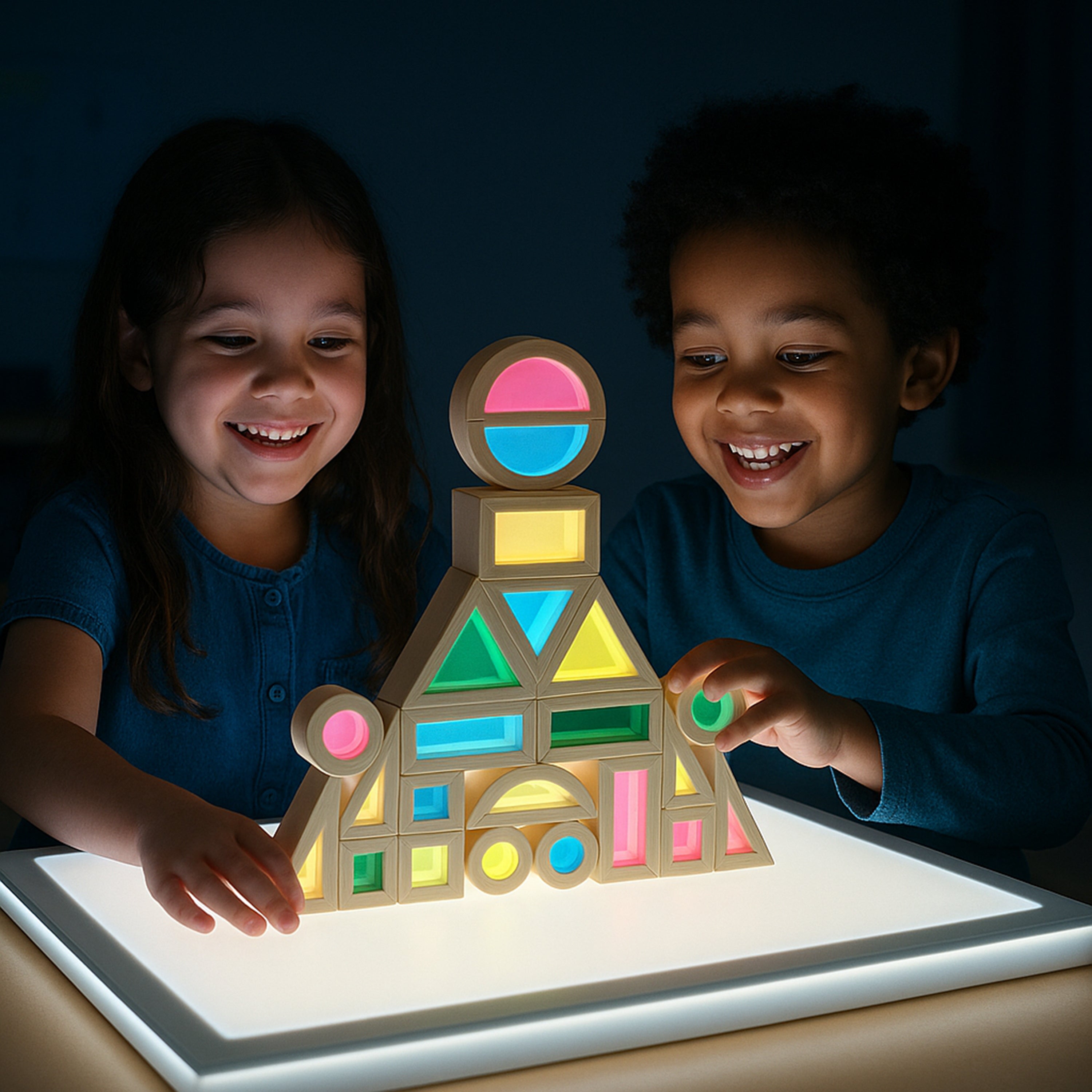 STEM Color Mixing Building Blocks | 24-Piece Light Table Set