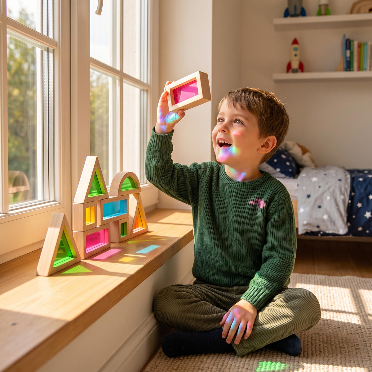STEM Color Mixing Building Blocks | 24-Piece Light Table Set