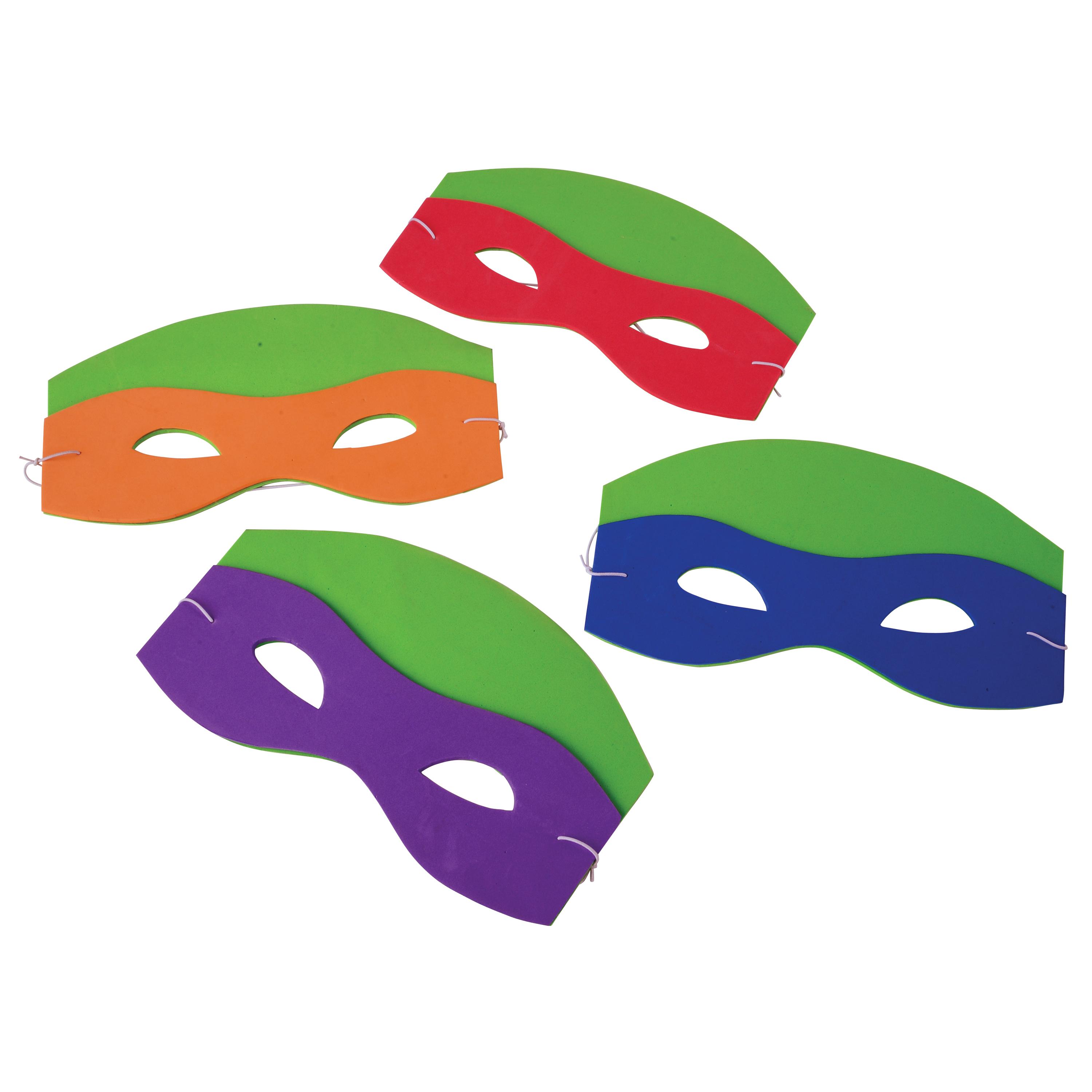 Colorful Foam Hero Masks – Set of 4