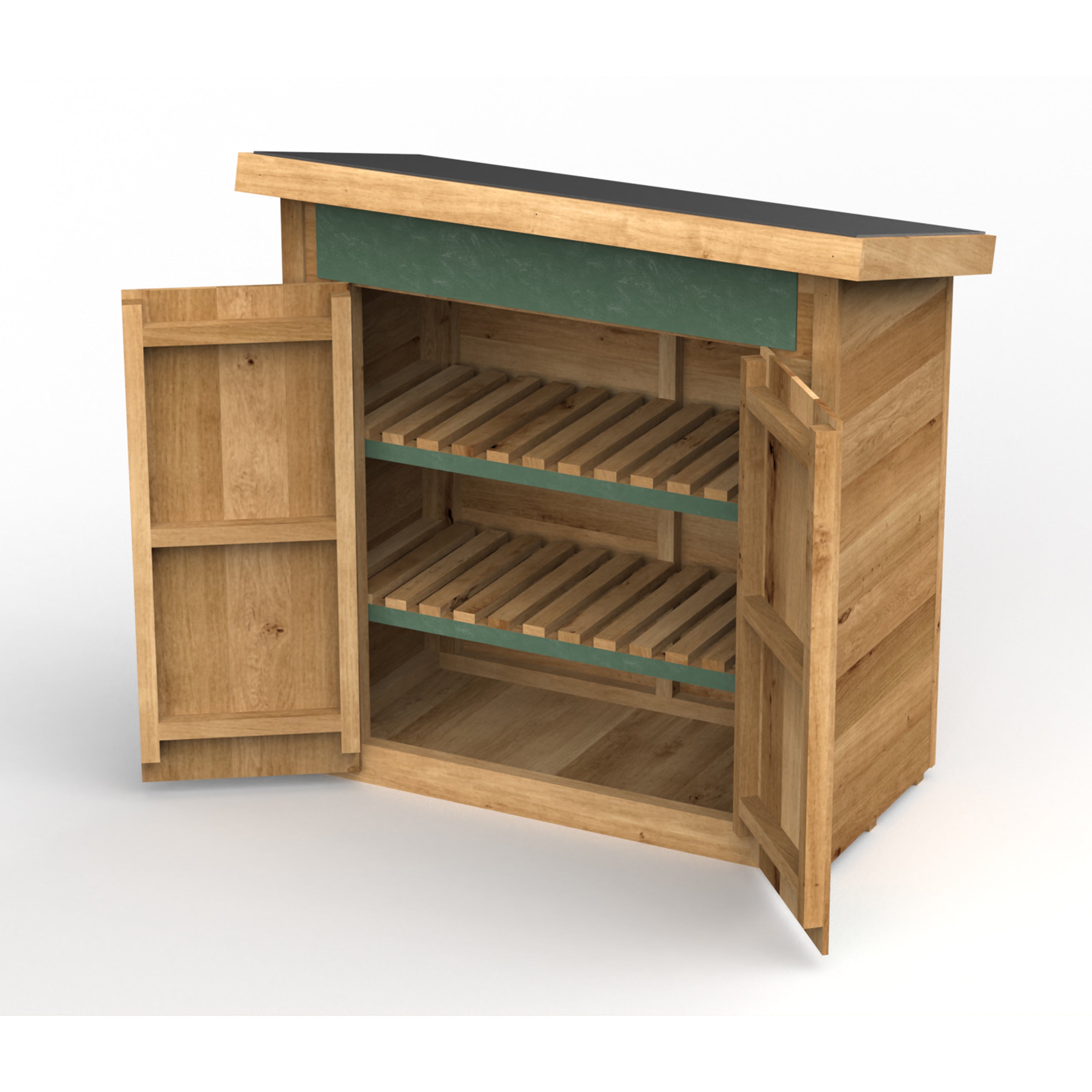 Toddler Outdoor Storage Shed | Child-Sized Wooden Learning & Math Materials Organizer