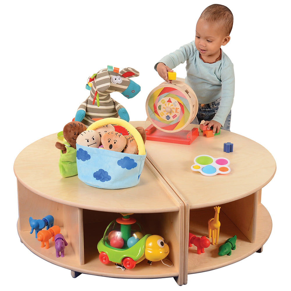 Toddler Play Time with Read-A-Round Circle Bench