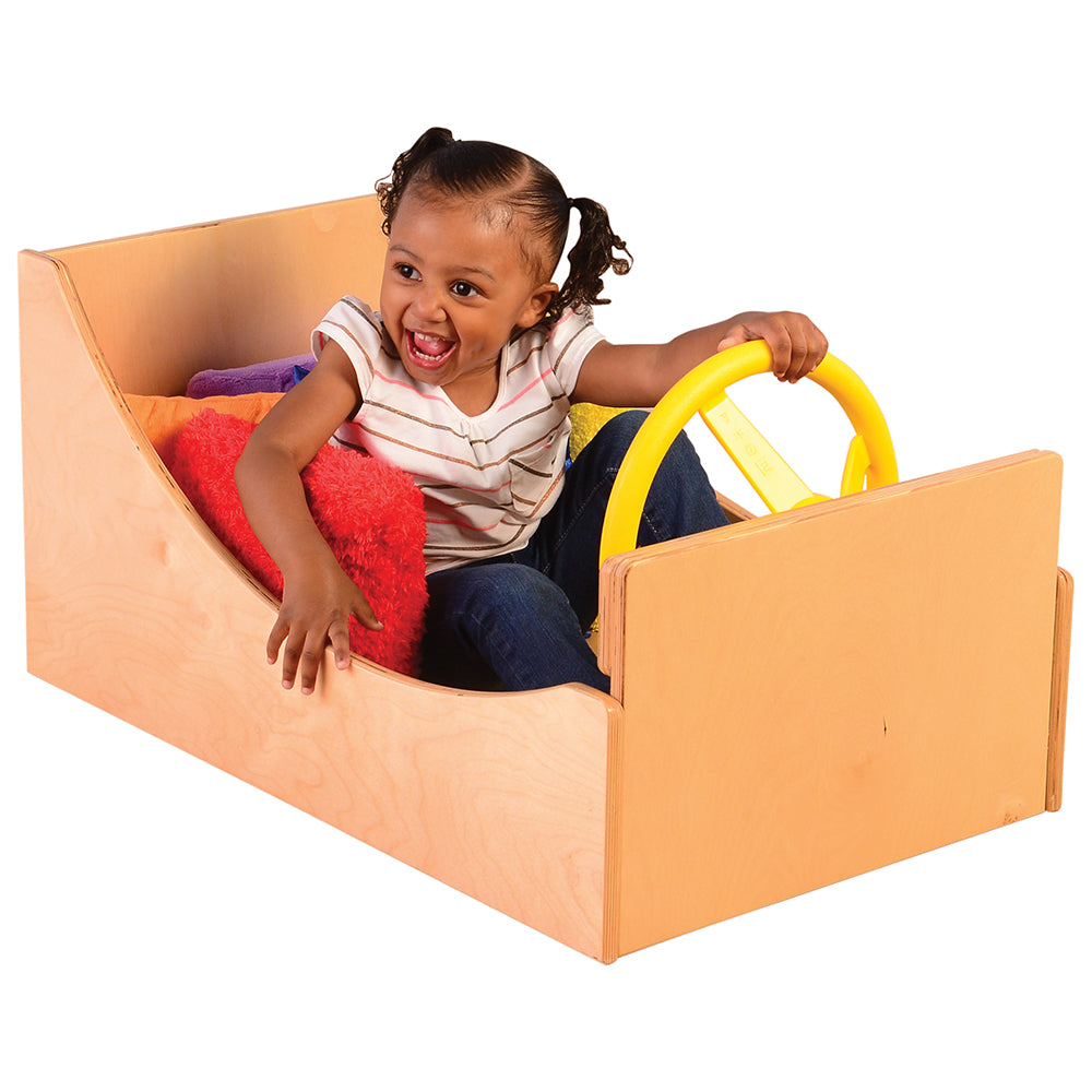 Child Exploring Imaginative Play with Get-In-'N-Go Box