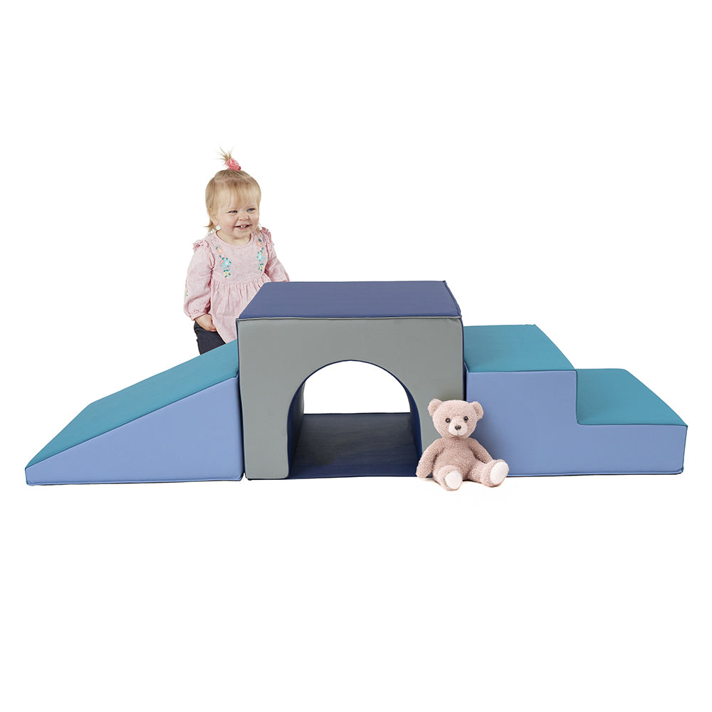 Tunnel & Ramp Soft Climber Set | 3-Piece Gross Motor PlayForms