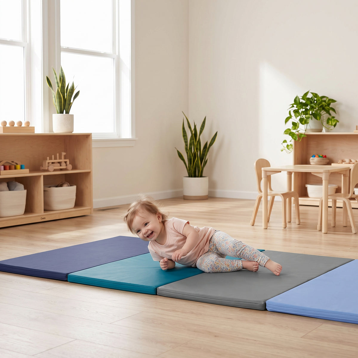 Soft Tumbling Mat | 4' x 8' Thick Foam Toddler Floor Mat