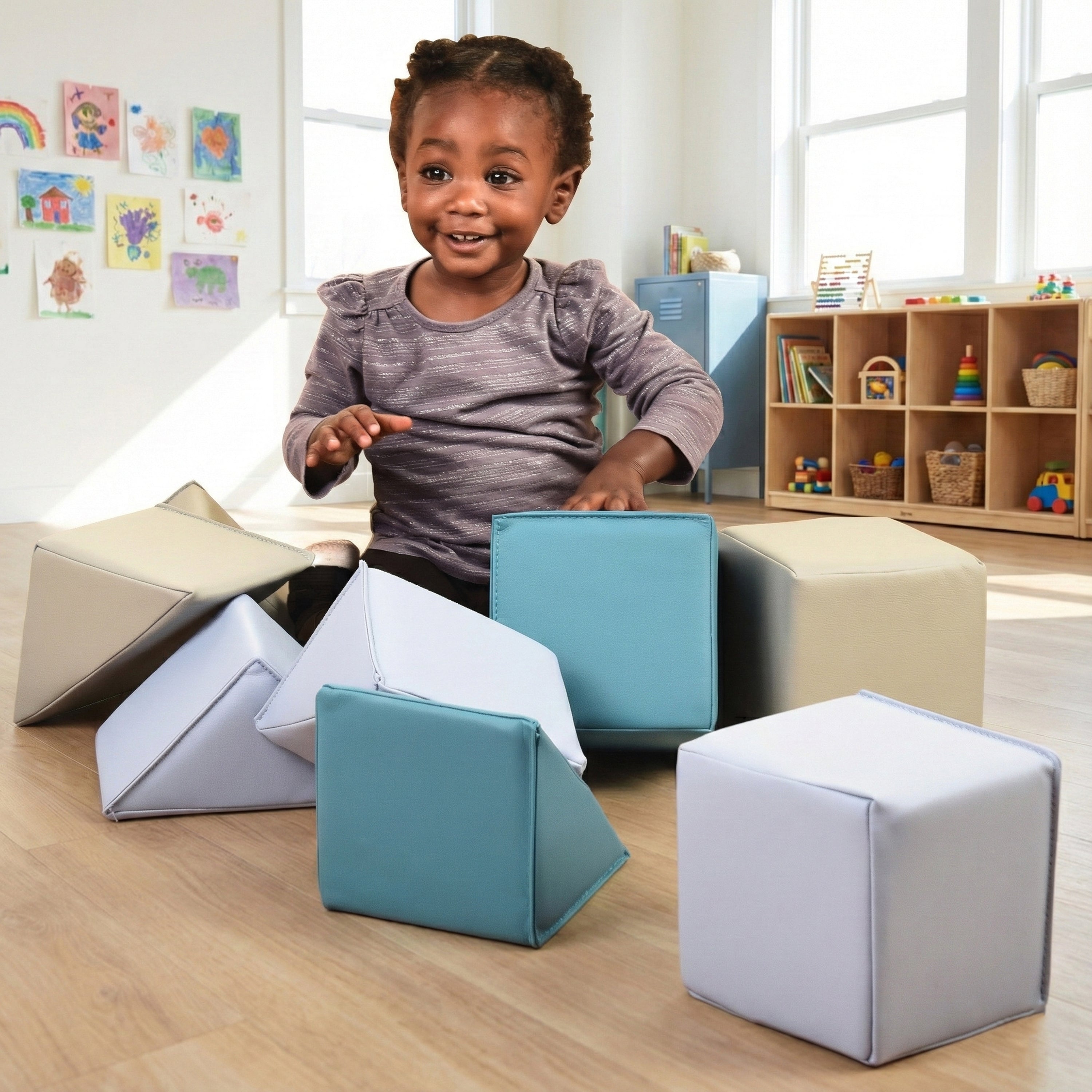 Soft Play Block Set | 12-Piece Colorful Stacking & Sorting Toy