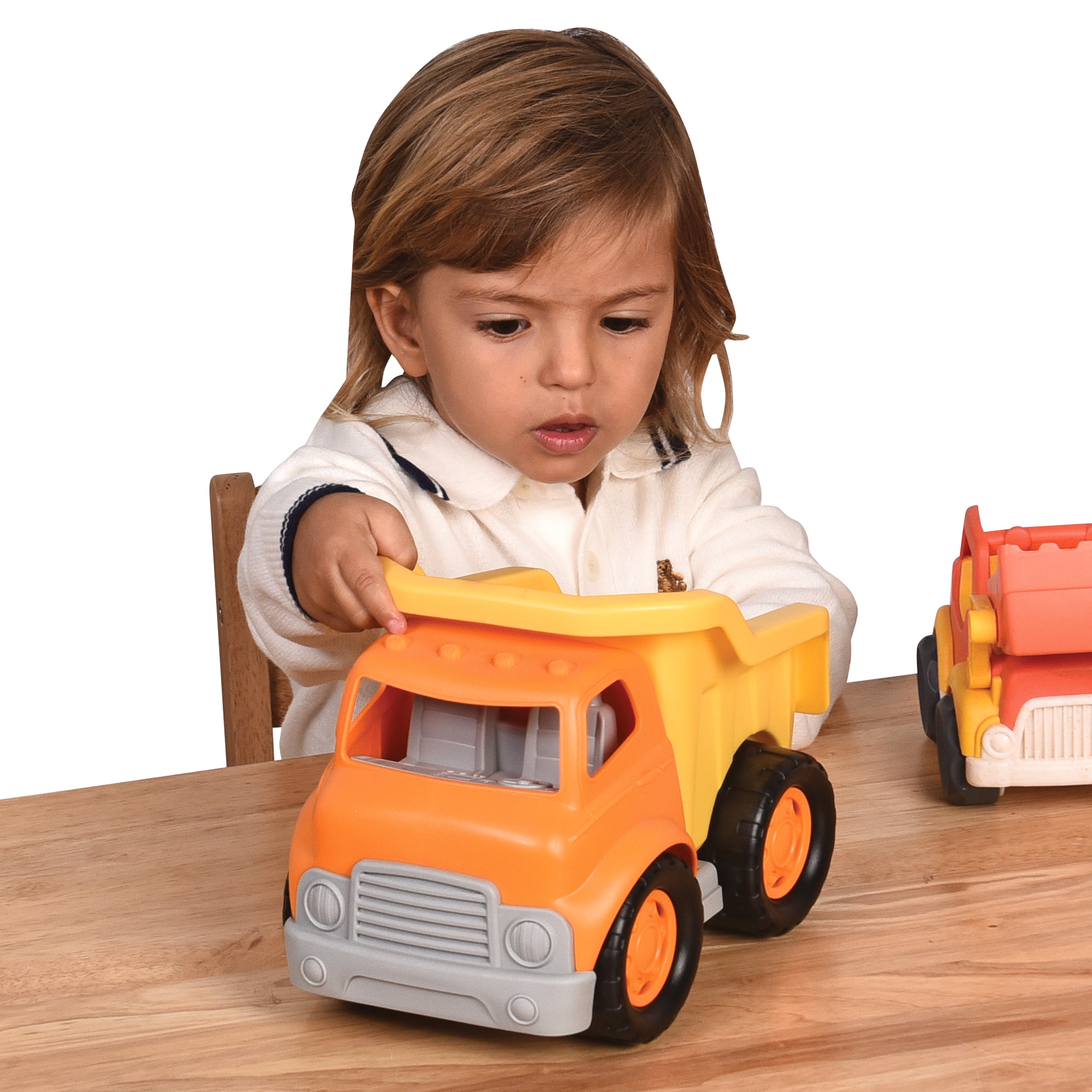 Chunky Community Helpers Vehicle Set | 4-Piece Push & Roll Trucks | Indoor/Outdoor