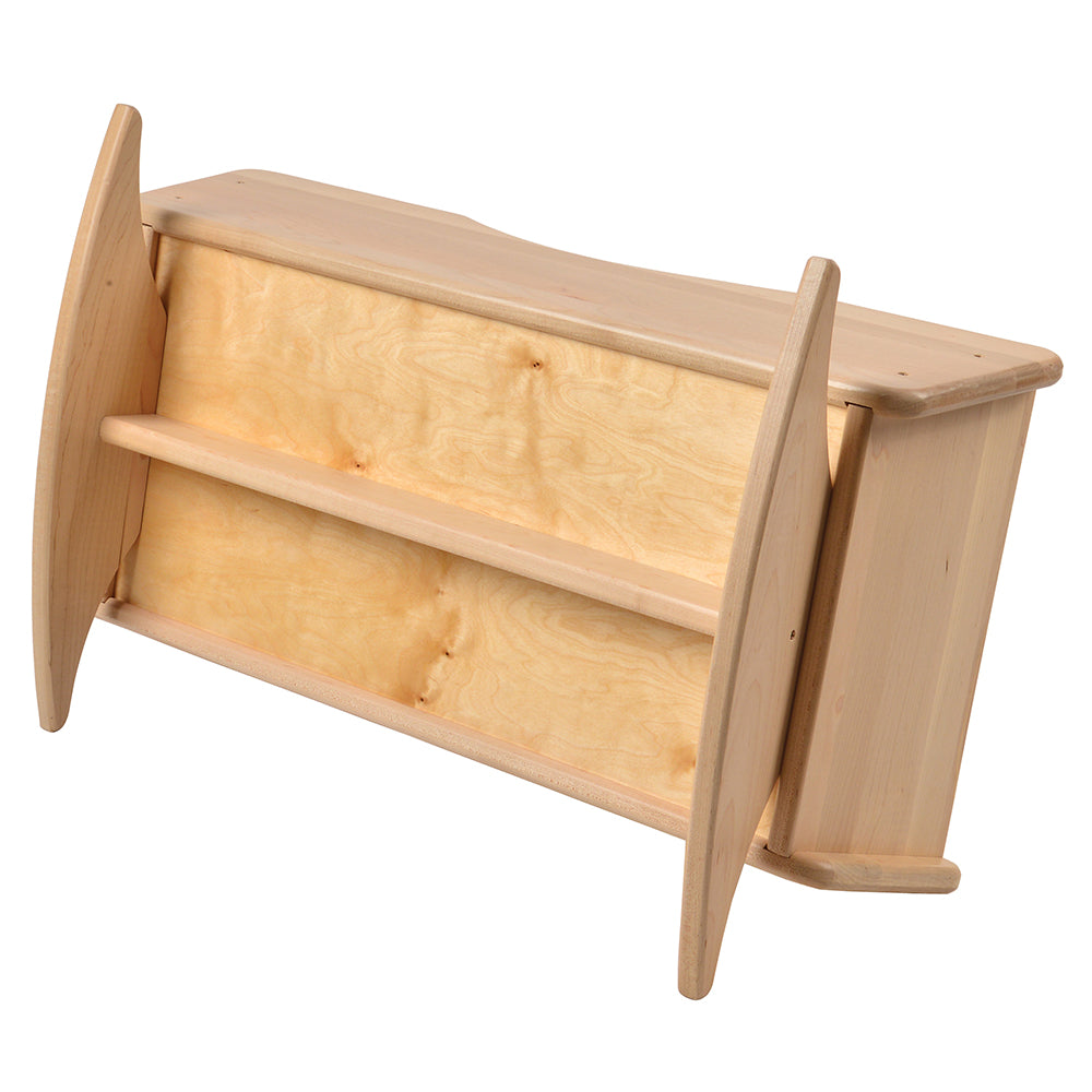 Underside View of Wooden Doll Cradle