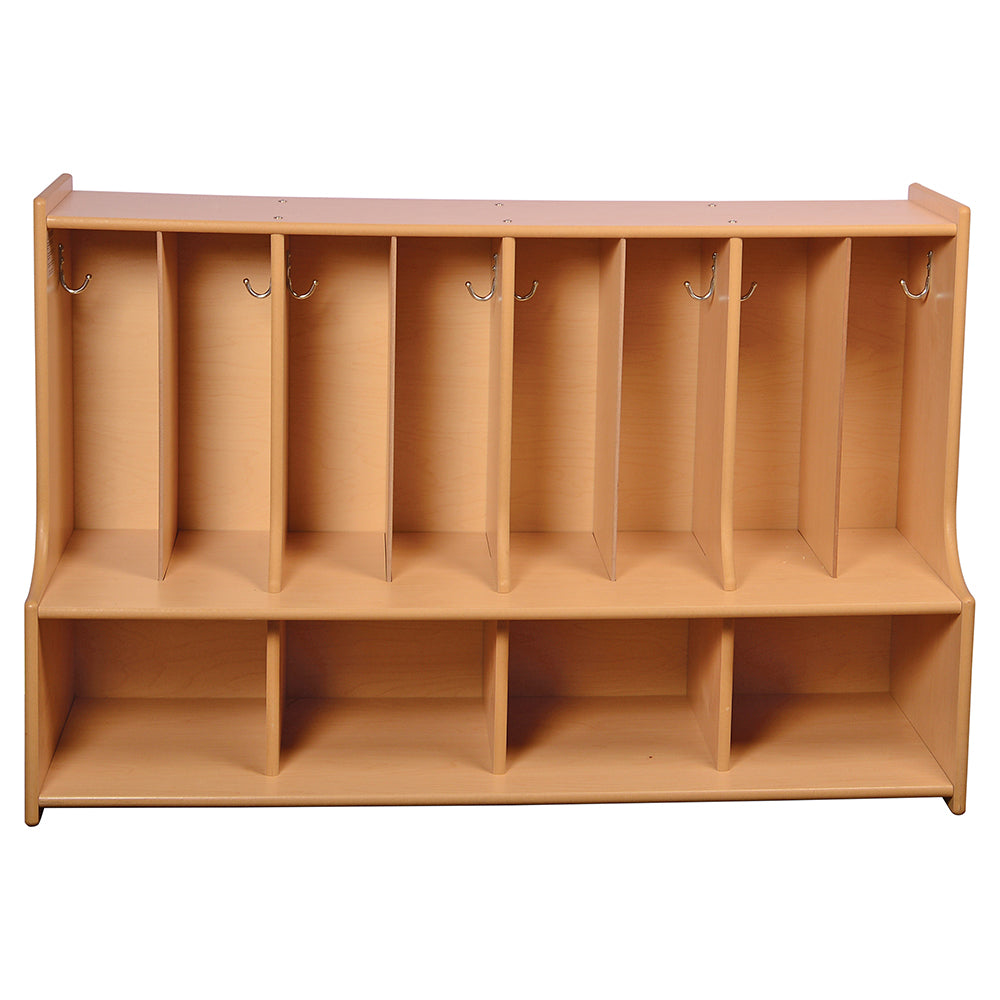 Toddler Locker Unit | Baltic Birch with Cubbies, Seat & Coat Hooks | Fully Assem CP-72