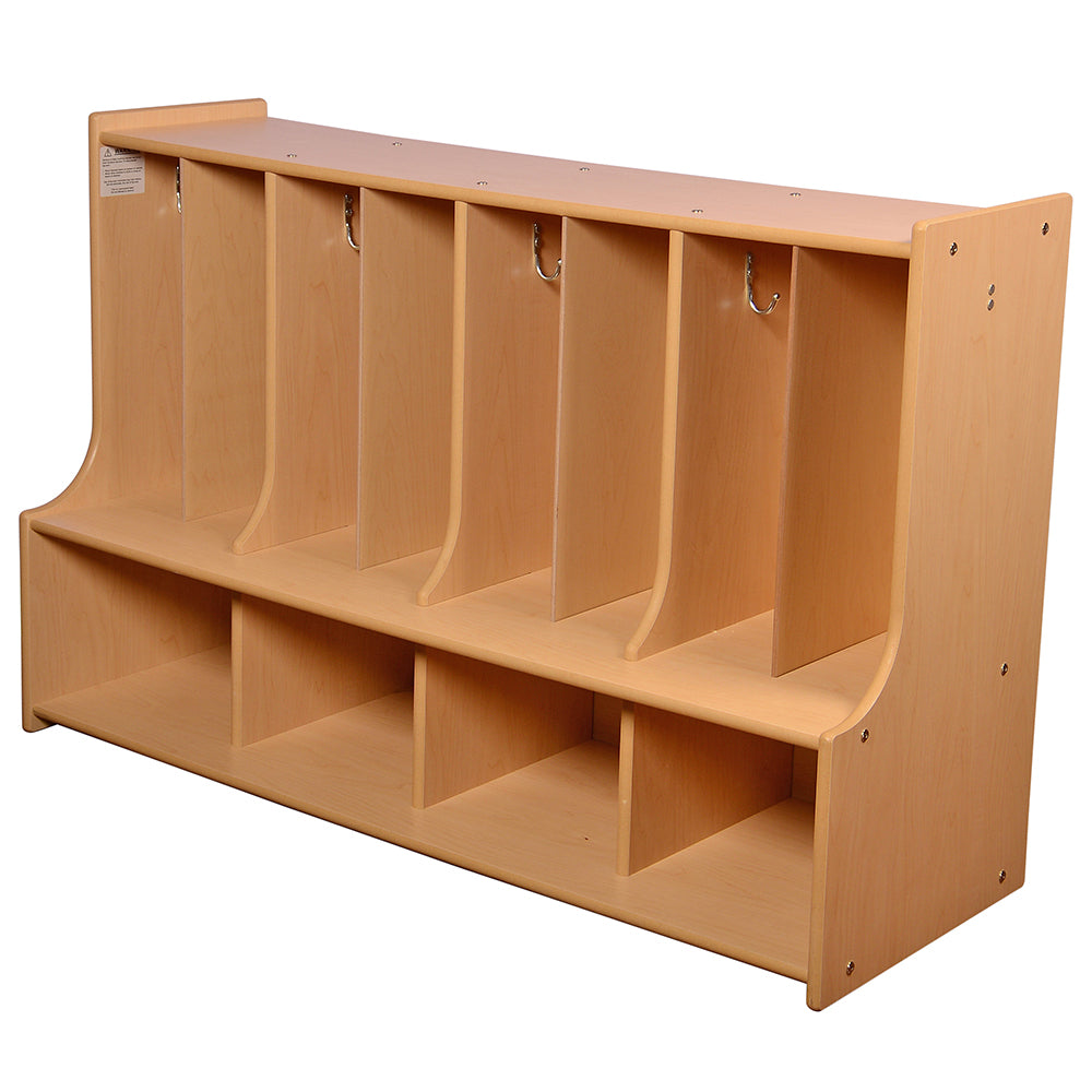 Toddler Locker Unit with Cubbies, Seat & Coat Hooks