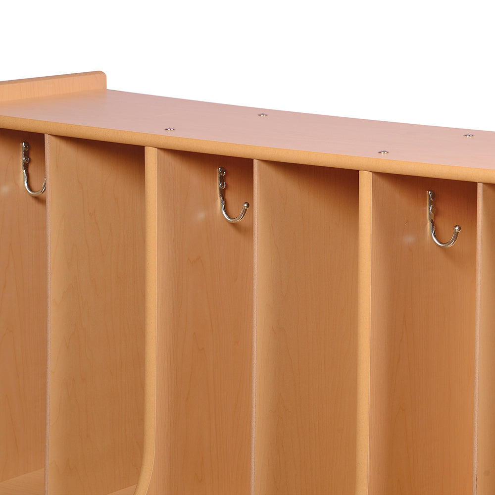 Close-up of Coat Hooks in Toddler Locker Unit 