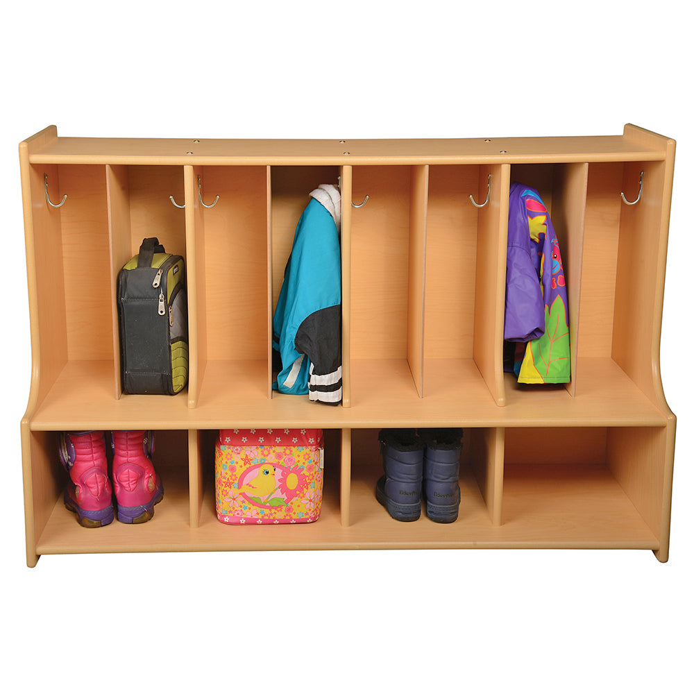 Toddler Locker Unit with Cubbies, Seat & Coat Hooks for Classroom use