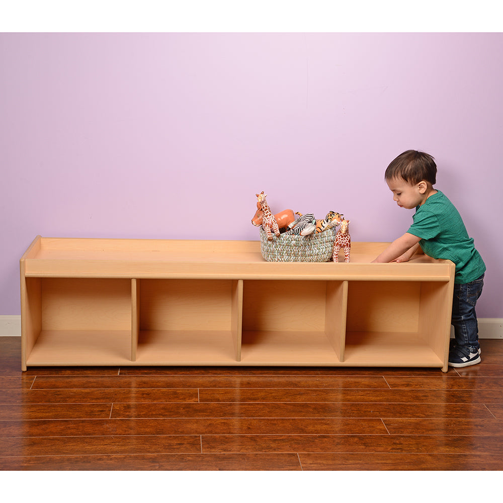 Open Storage Unit with Lip Edge for Toddlers in the Classroom