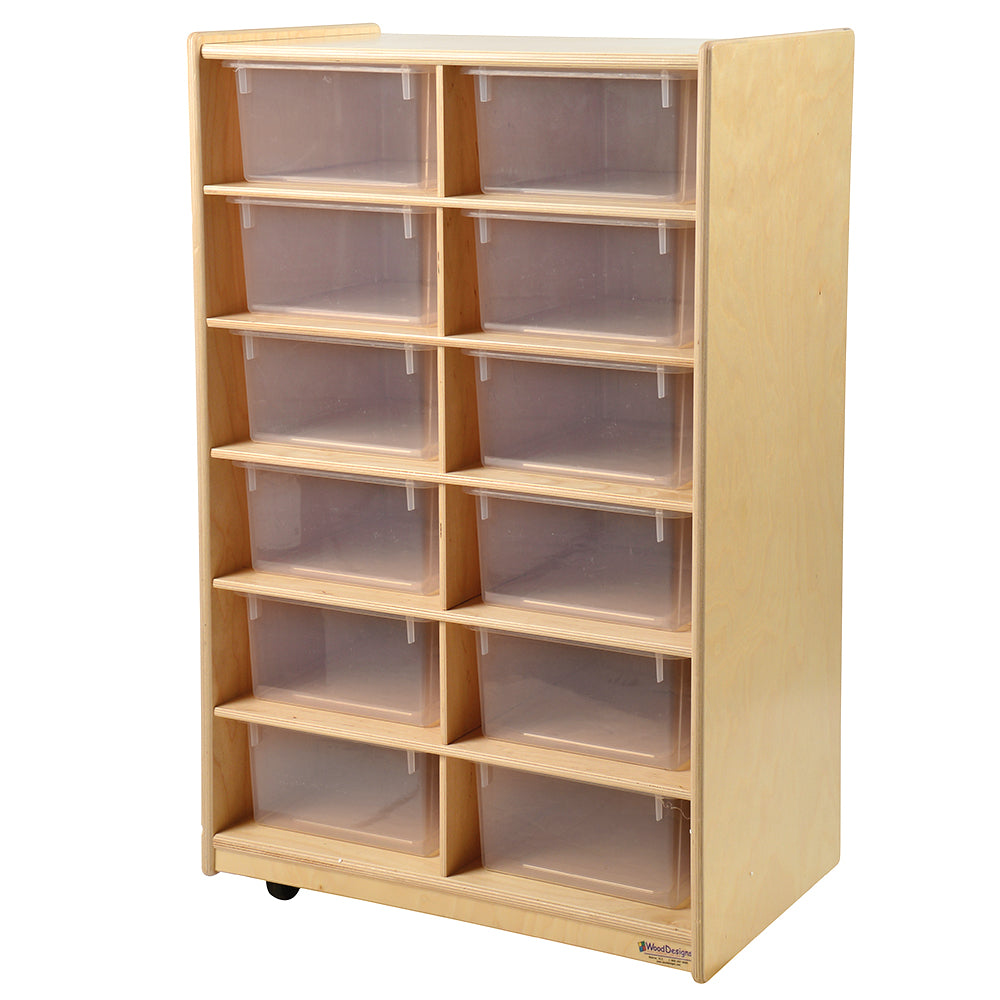 Constructive Playthings Exclusive Wheeled Tote Unit with Jumbo Storage Totes CP-9