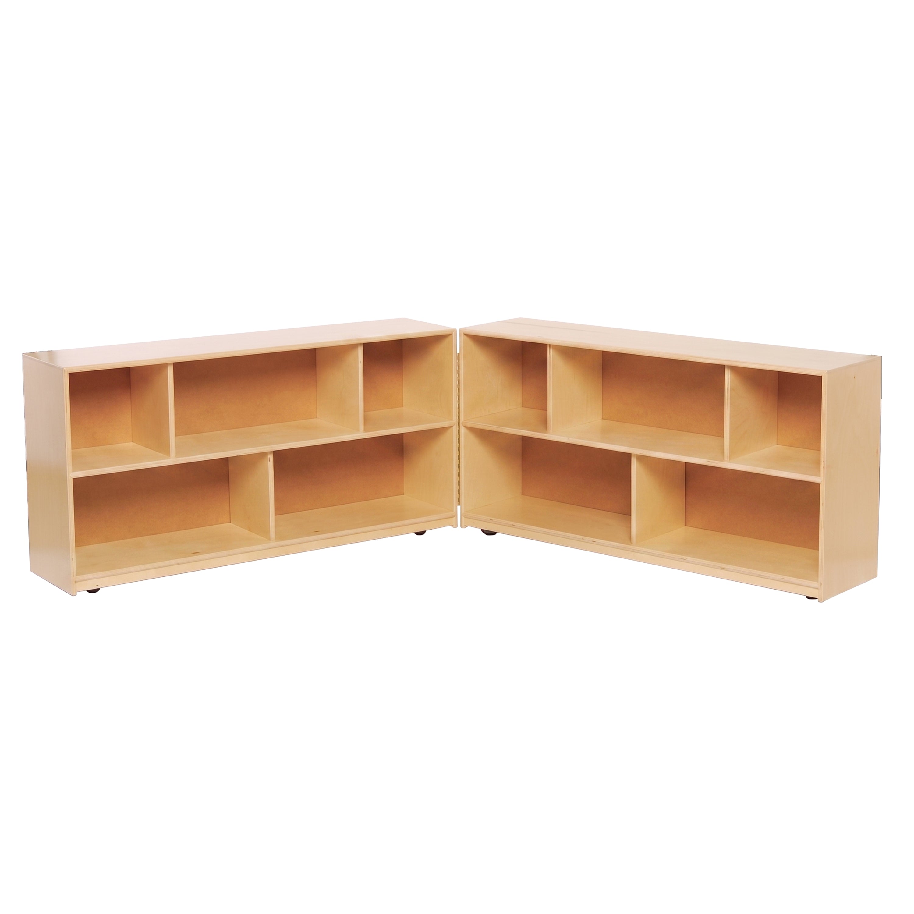 Eco-Friendly Hinged Birch Storage Unit | Lockable, Mobile, Low-Profile Organizer for Early Learning Spaces
