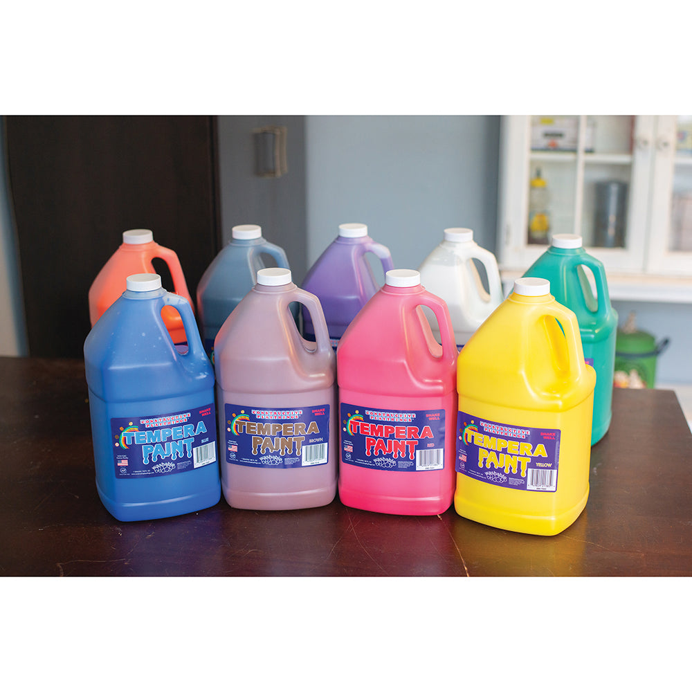 Constructive Playthings® Washable Tempera Paint - Set of 9 Colors/Gallons
