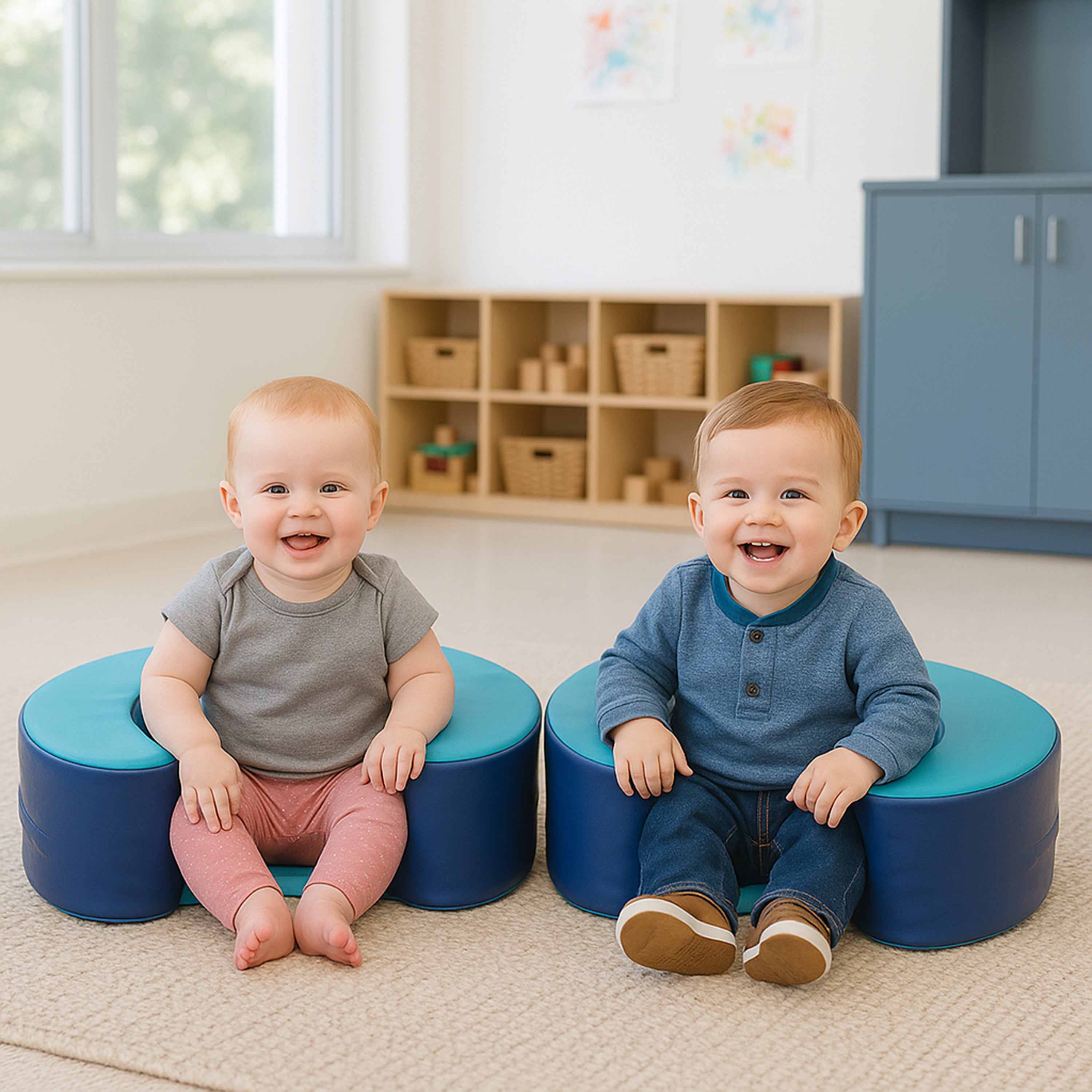 Baby Sit & Support Ring 2-Piece Set | Soft Cushions for Early Sitters