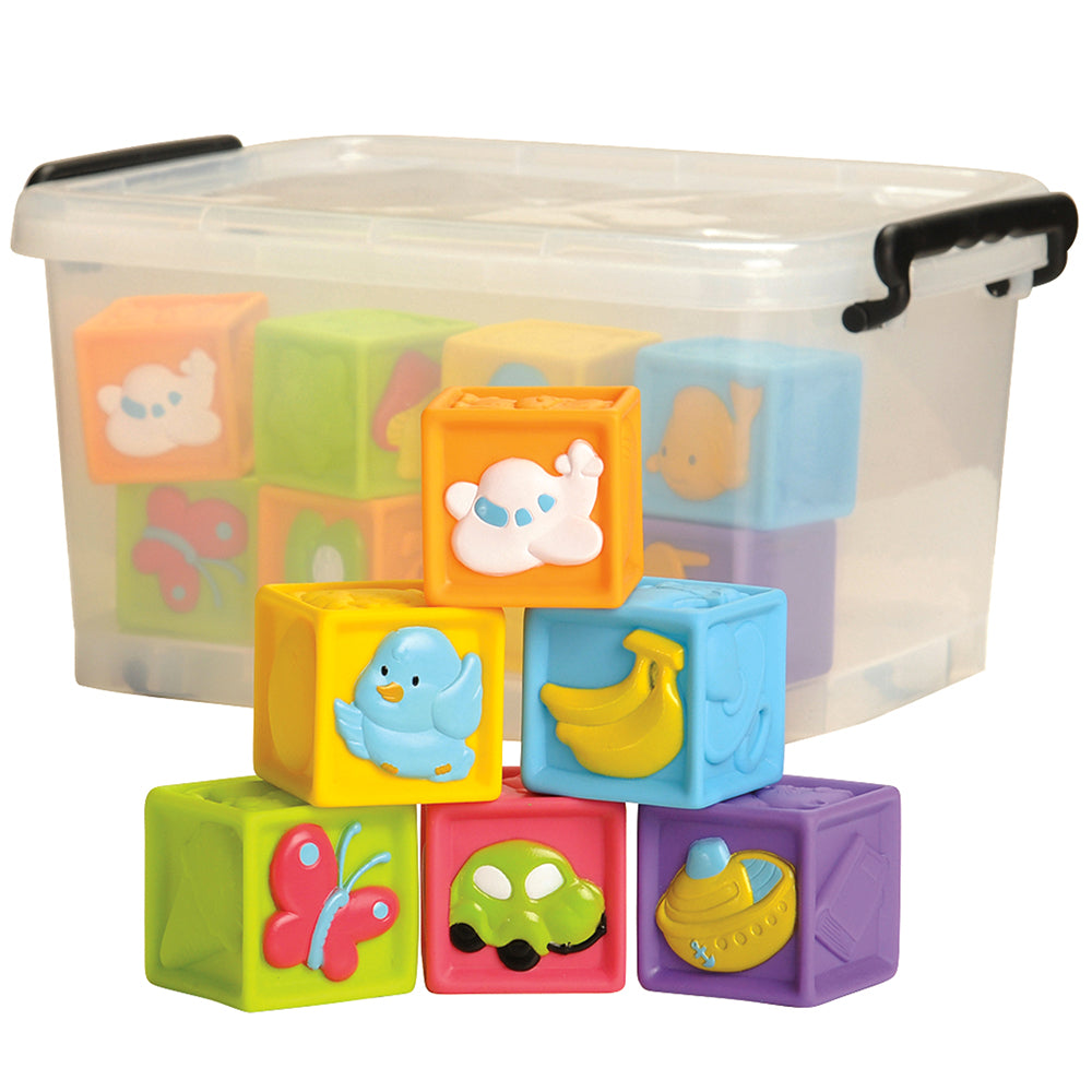 Soft Vinyl Baby Blocks | 6 Piece Set