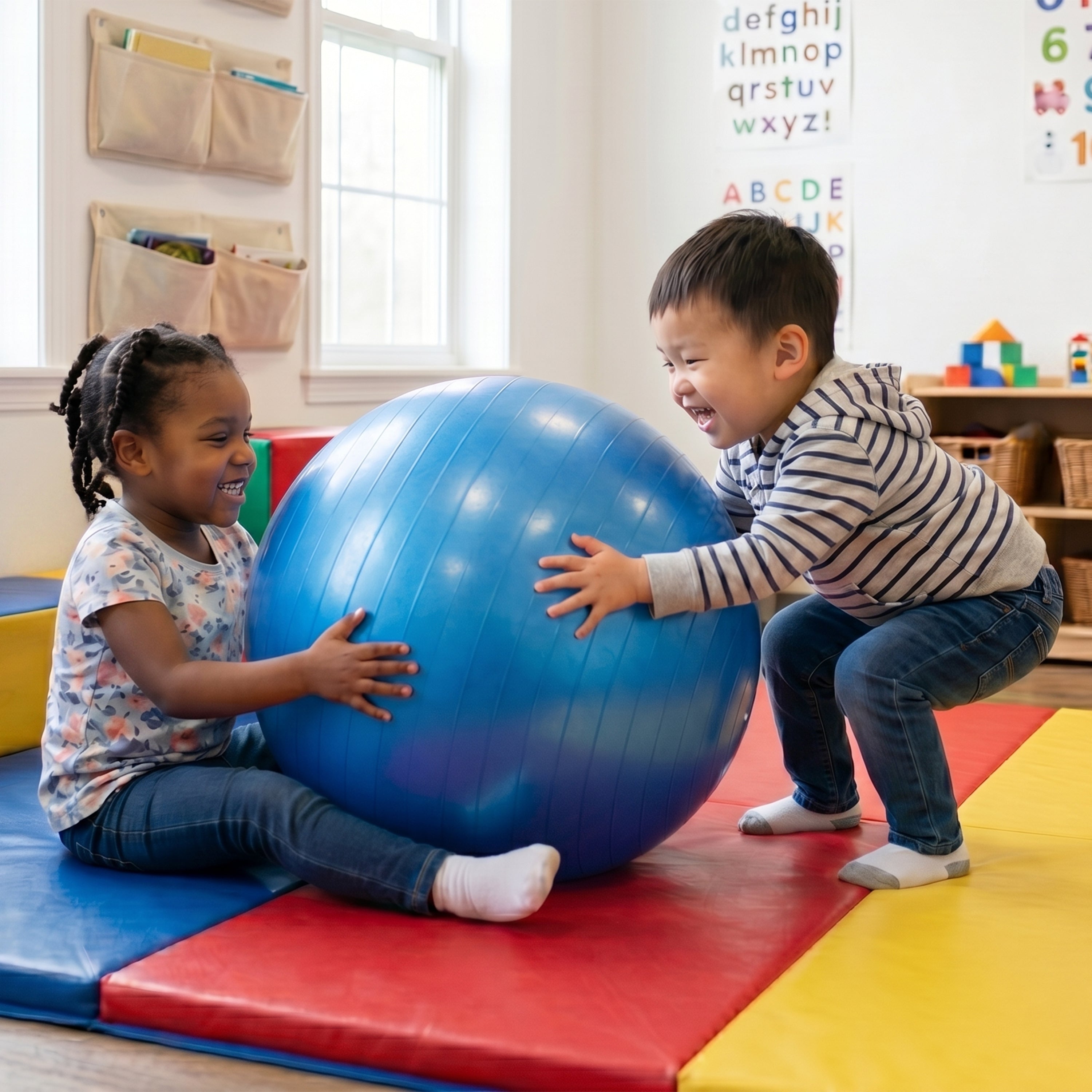 36-inch Blue Tumble Ball | Durable, Non-Slip Super Size Ball