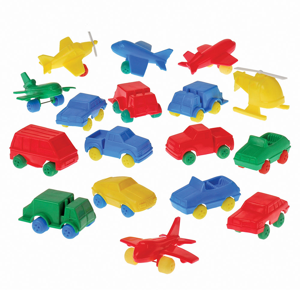 Block Play Transportation Set | 42-Piece Fleet of Durable Cars, Trucks, and Aircraft