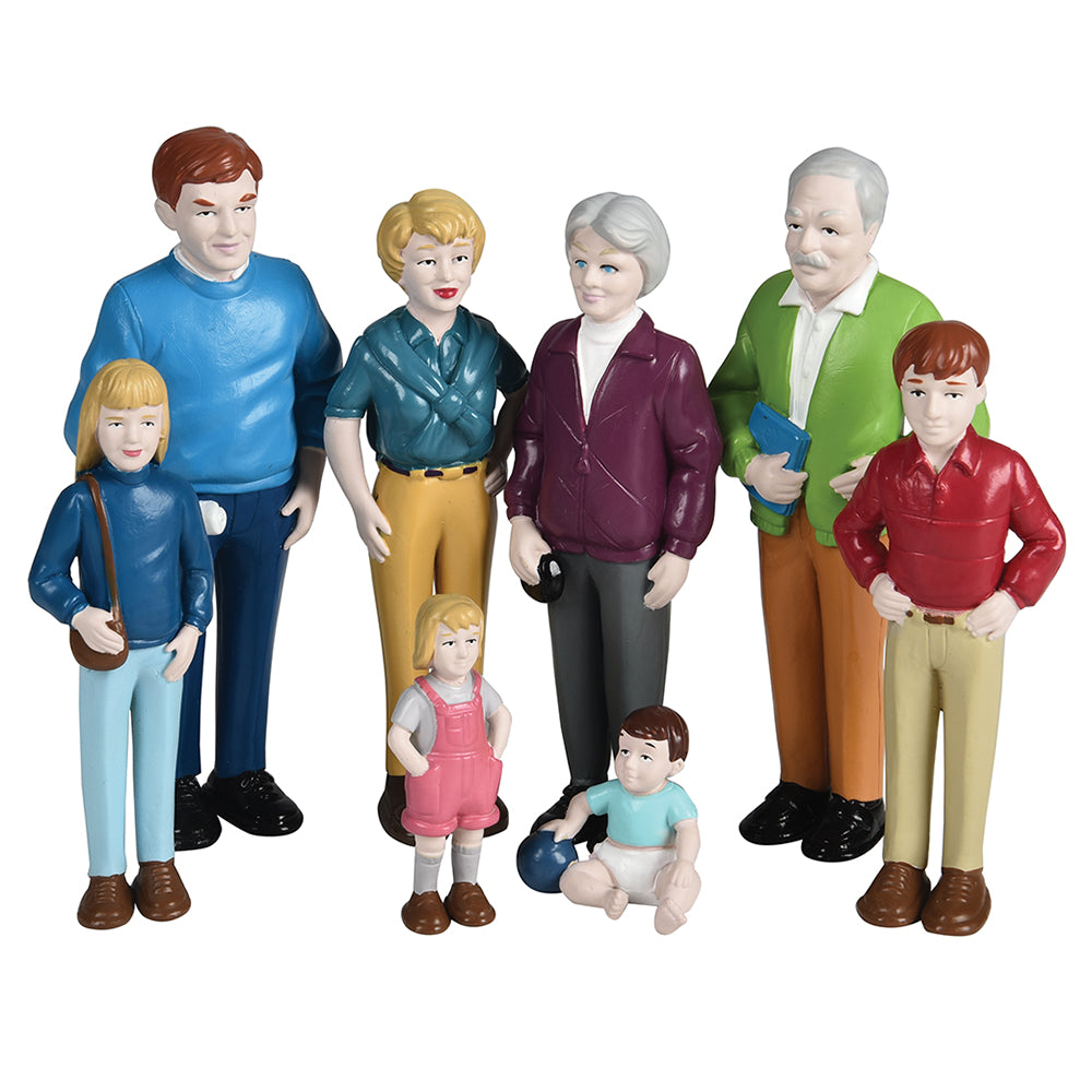 Caucasian Pretend Play Family Figurines