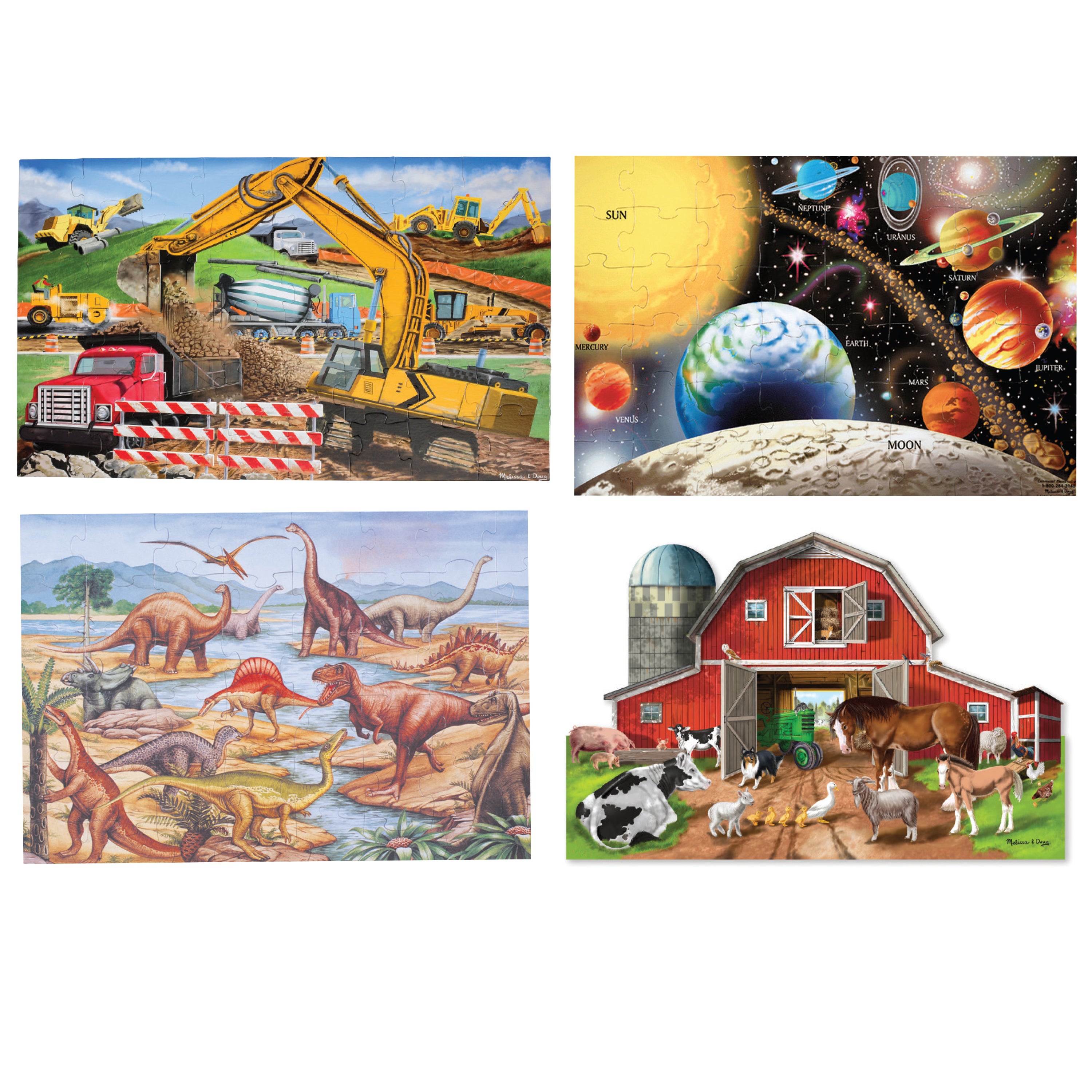 Giant Floor Puzzles - Set of 4